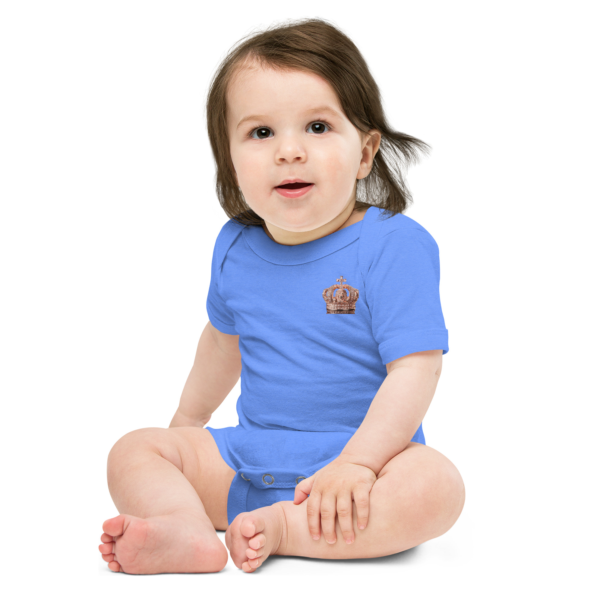 Rose Lion Baby Short Sleeve One Piece – Soft, Comfy & Adorable Bodysuit