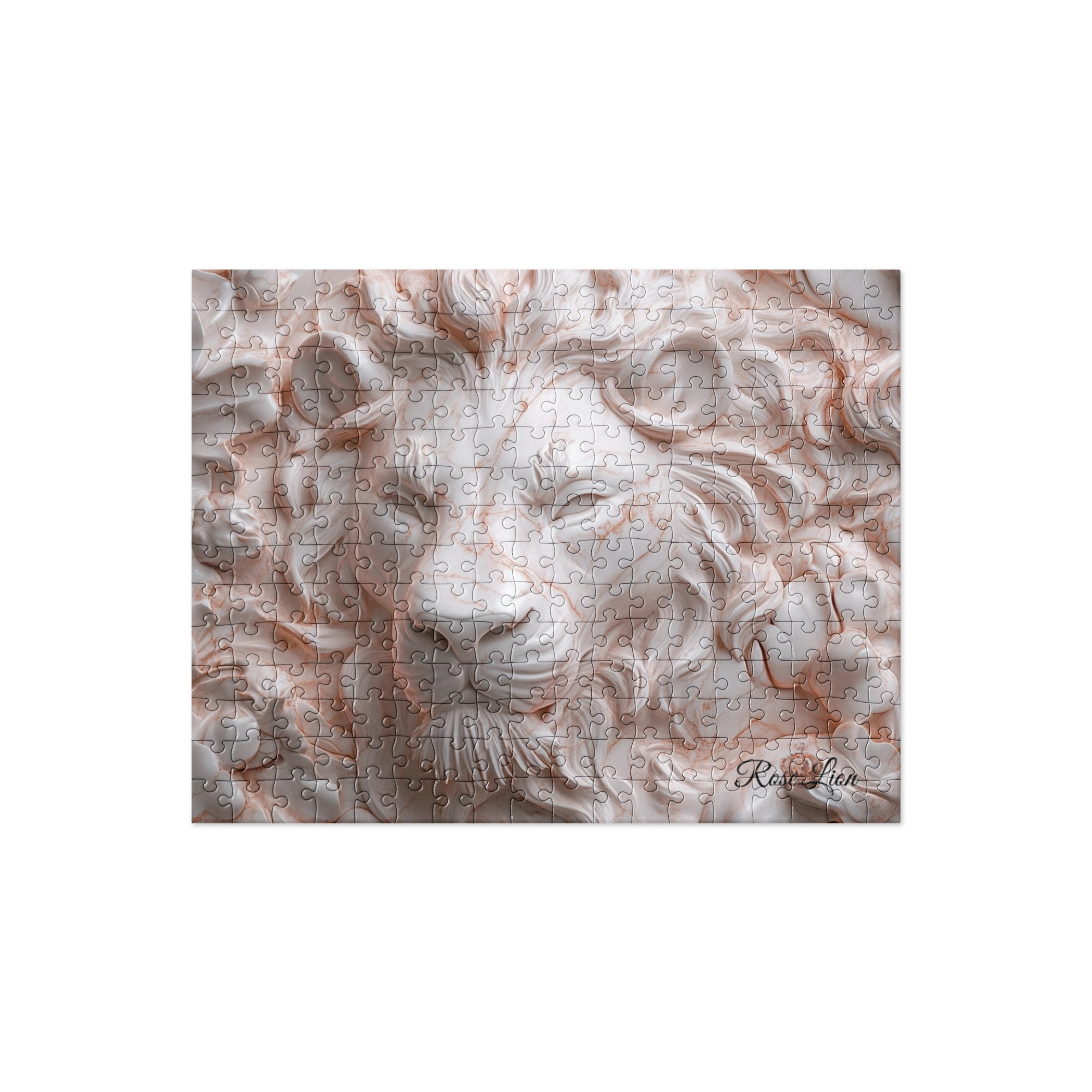 Rose Lion Marble Lion Face Jigsaw Puzzle–Unique & Challenging Puzzle for All