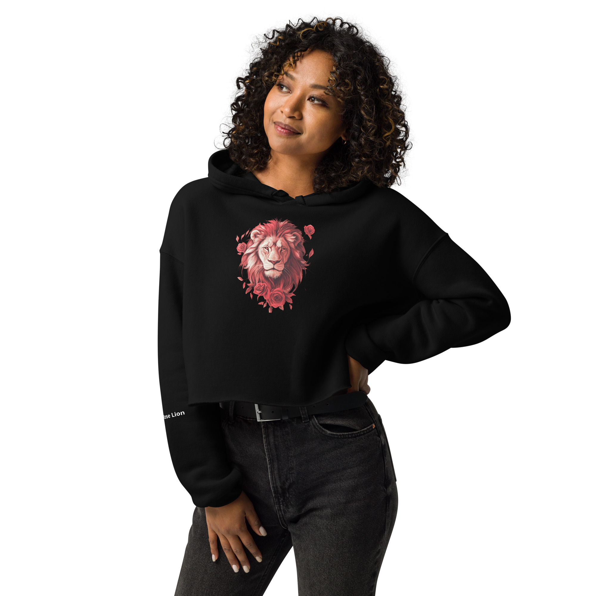 Rosey Lion Luxury Streetwear Crop Hoodie – Ethically Made