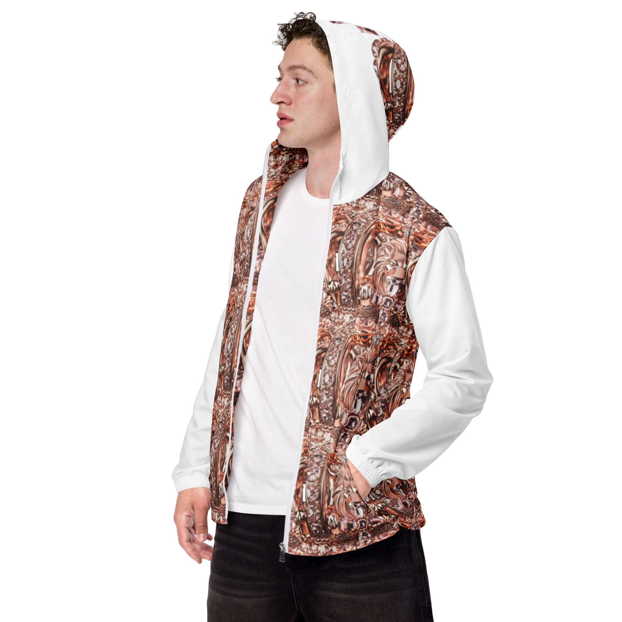 Royal Lion Crown Unisex Windbreaker by Rose Lion – Stylish, Lightweight Jacket