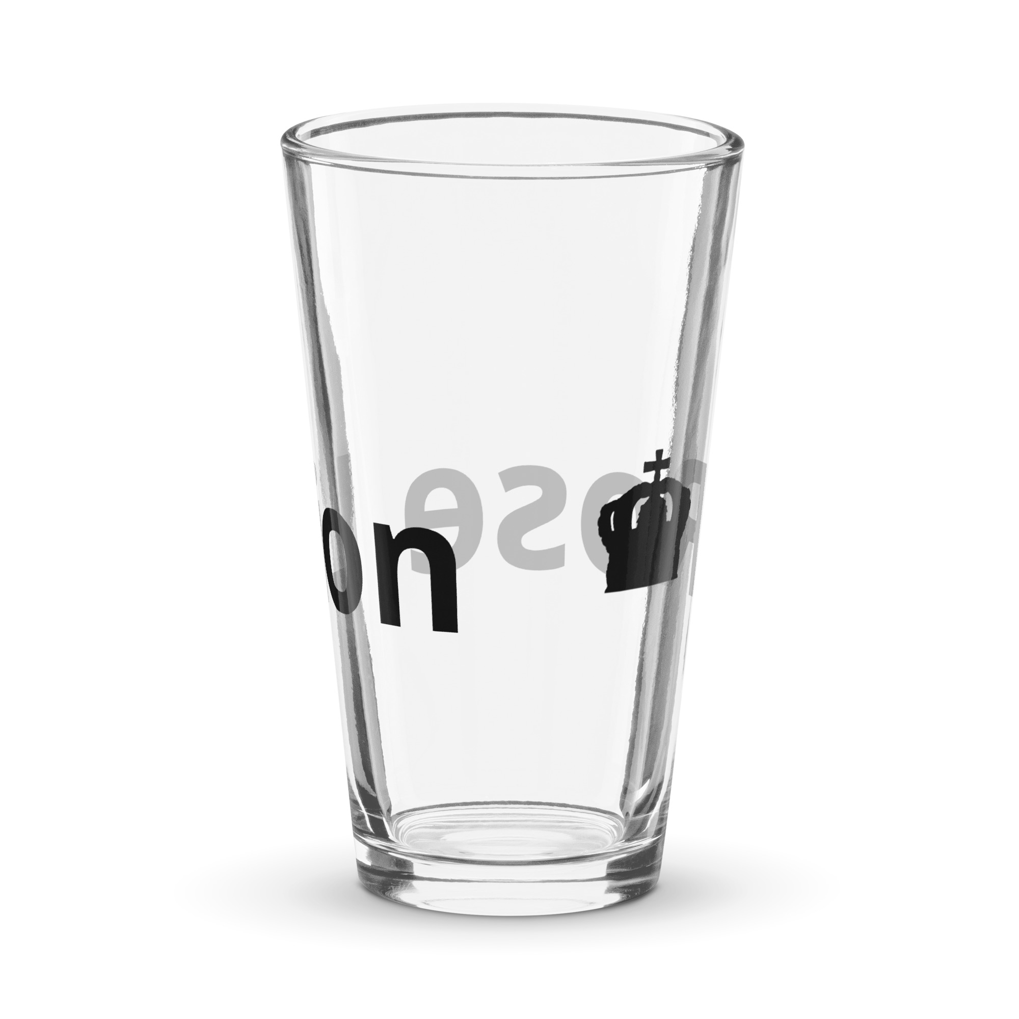 Rose Lion Signature Logo Shaker Pint Glass – Clear Beer & Cocktail Mixing Glass