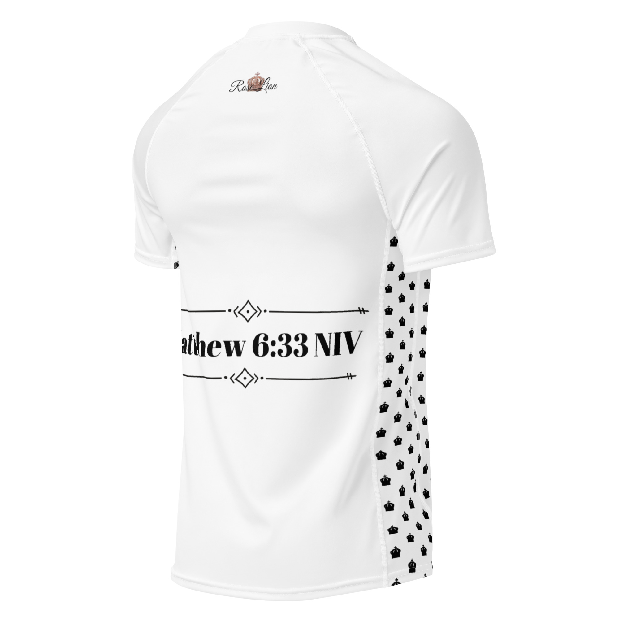 Rose Lion Crown & Marble Cross Recycled Rash Guard – Men’s