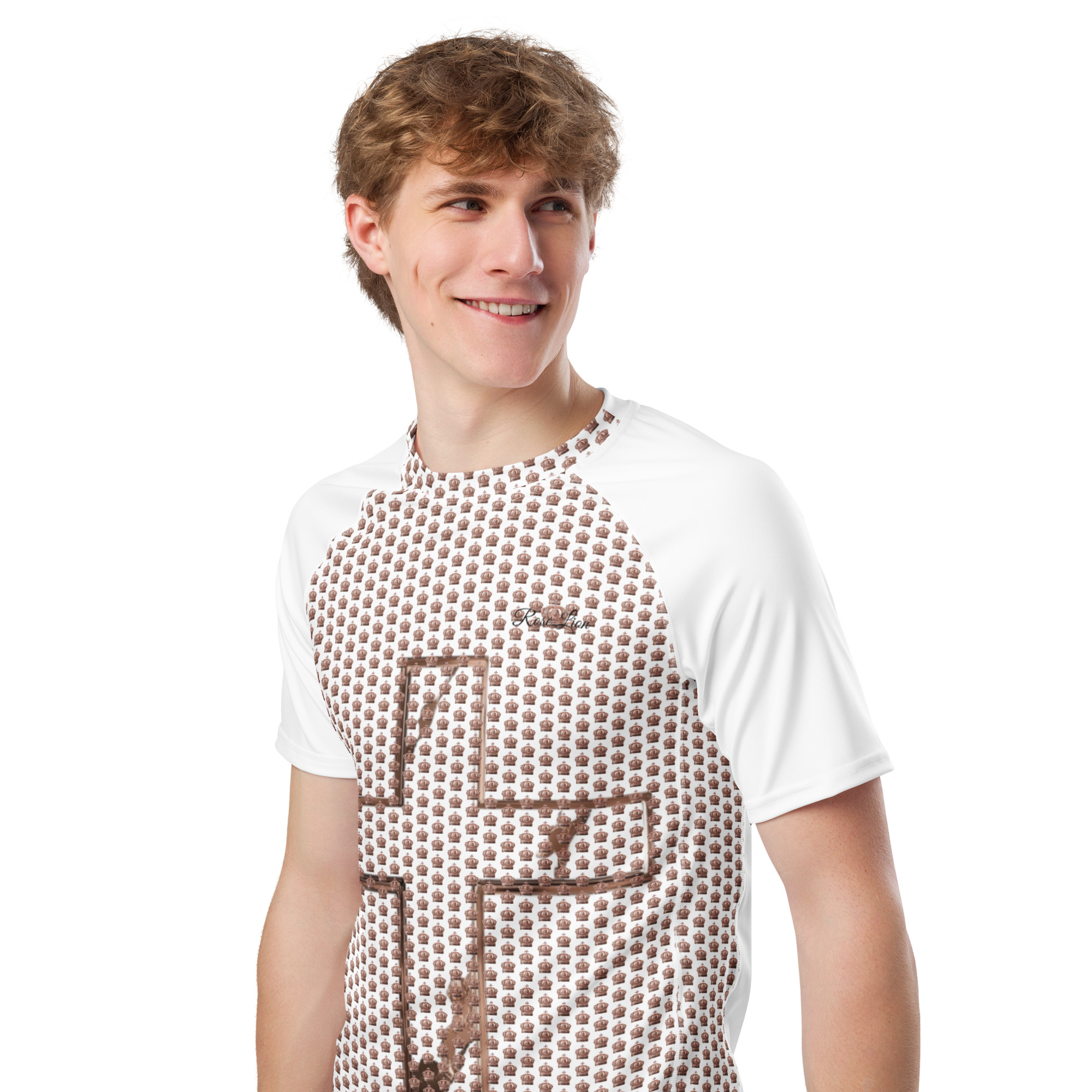 Men’s Rash Guard T-Shirt by Rose Lion – UV Protection, Stylish, and Comfortable