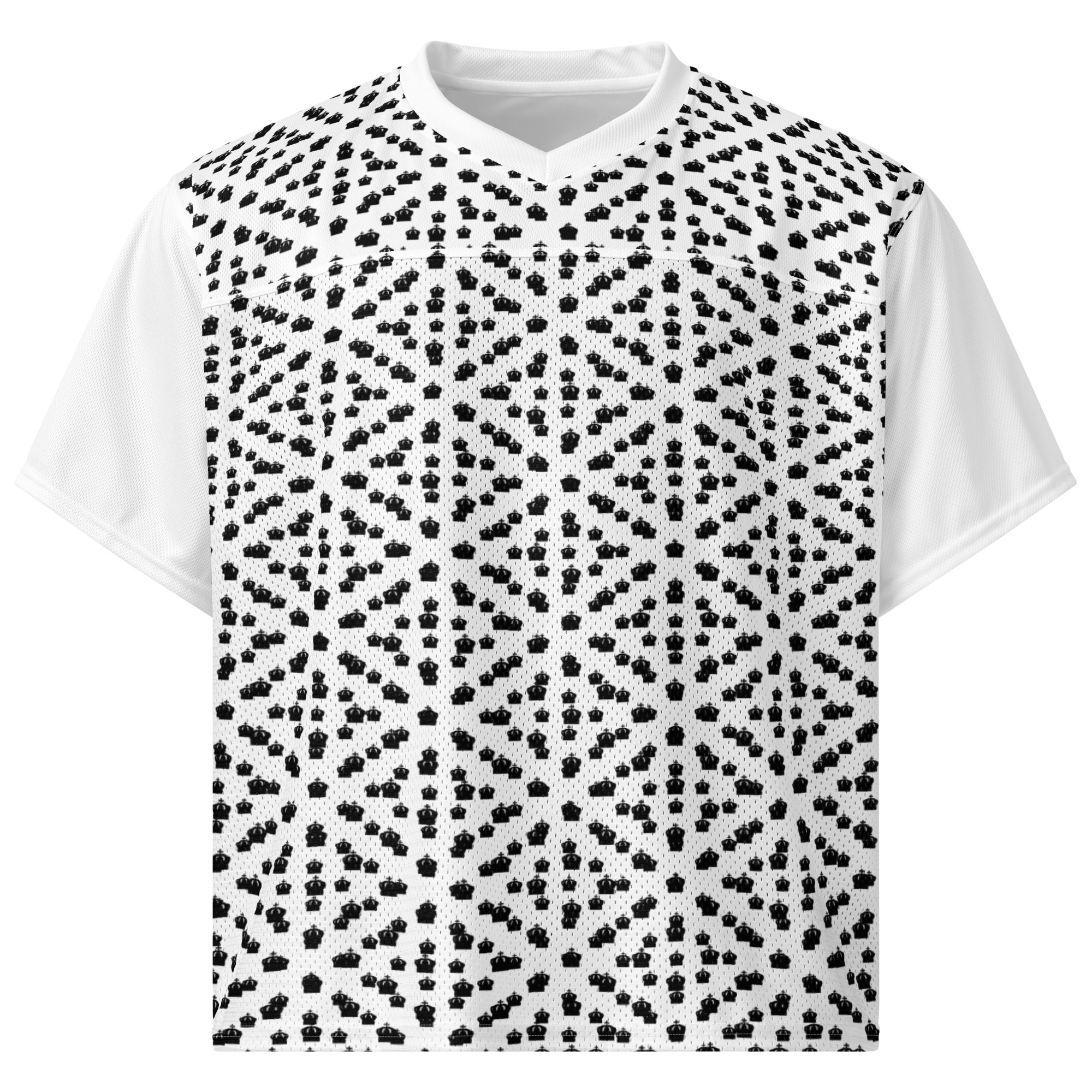 Rose Lion Boxy Football Jersey – Geometric Edition | Matthew 6:33 (NIV)