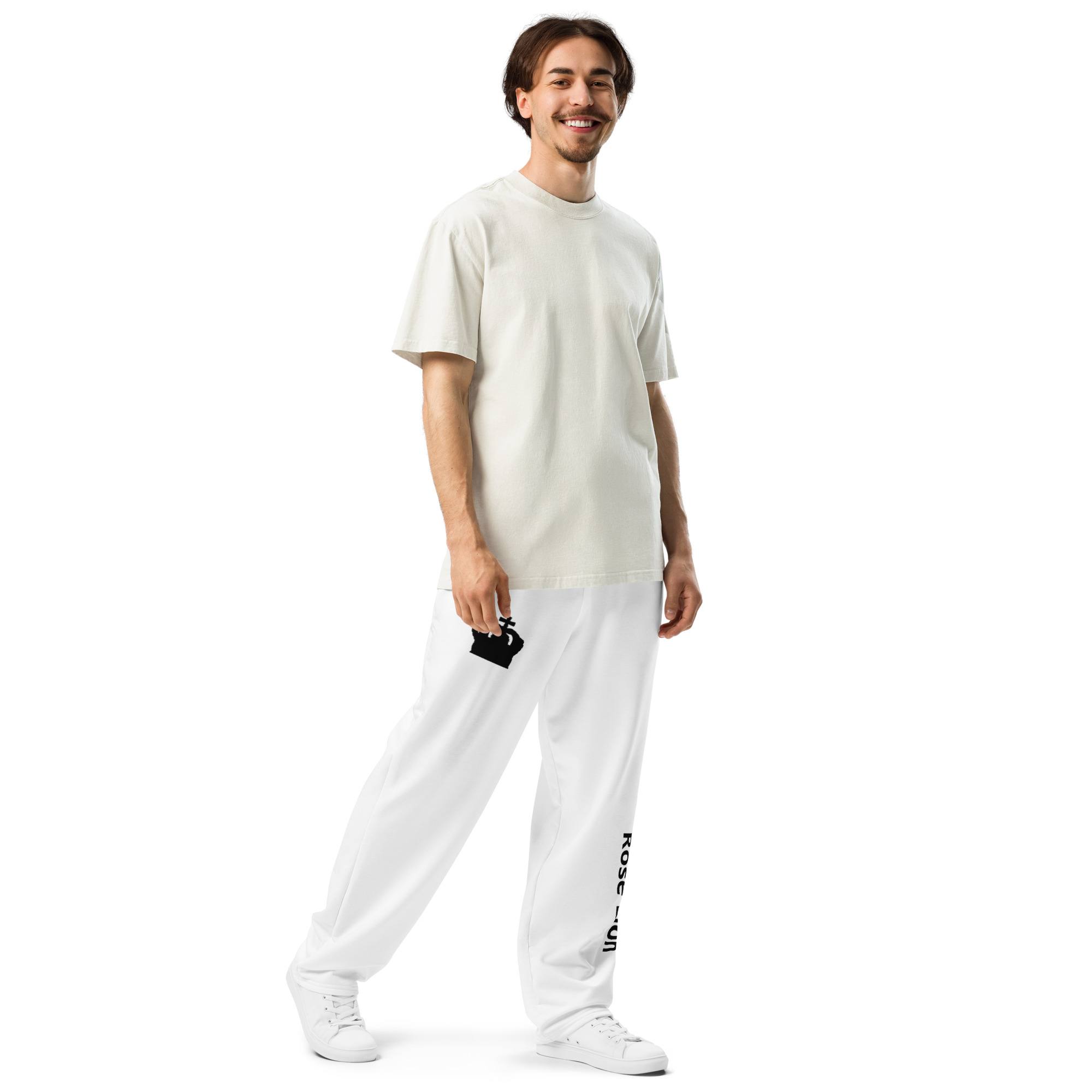 Rose Lion Graphic Stylish Comfortable- Unisex Wide-leg joggers