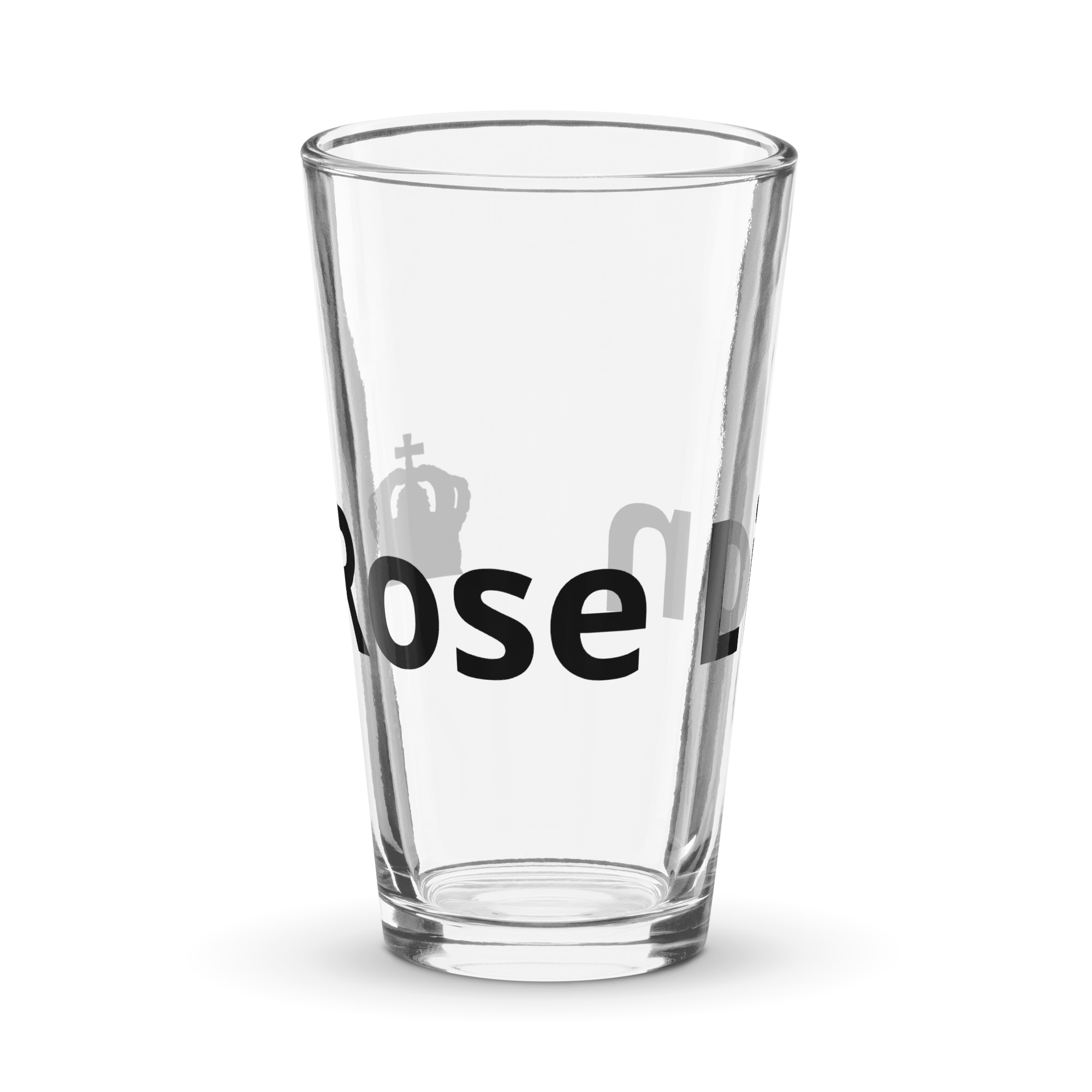 Rose Lion Signature Logo Shaker Pint Glass – Clear Beer & Cocktail Mixing Glass