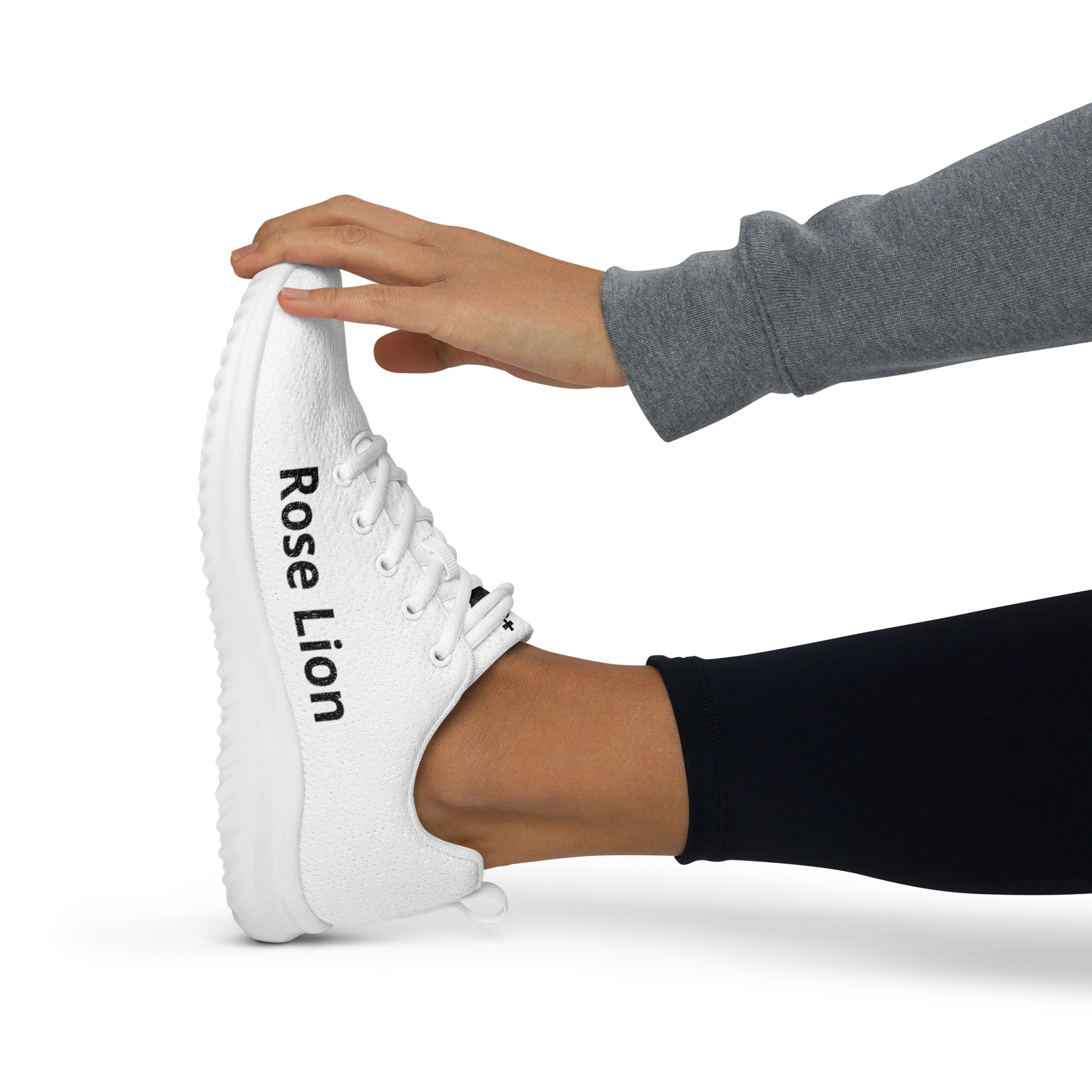 Rose Lion Women’s Athletic Sneakers – Black & White Edition