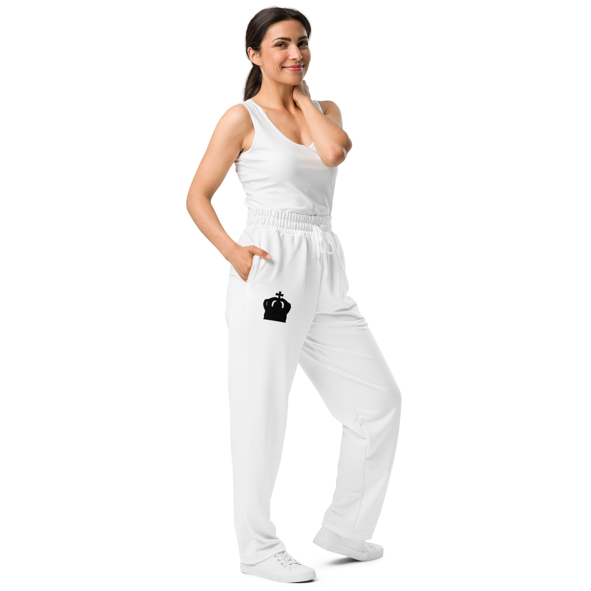 Rose Lion Graphic Stylish Comfortable- Unisex Wide-leg joggers