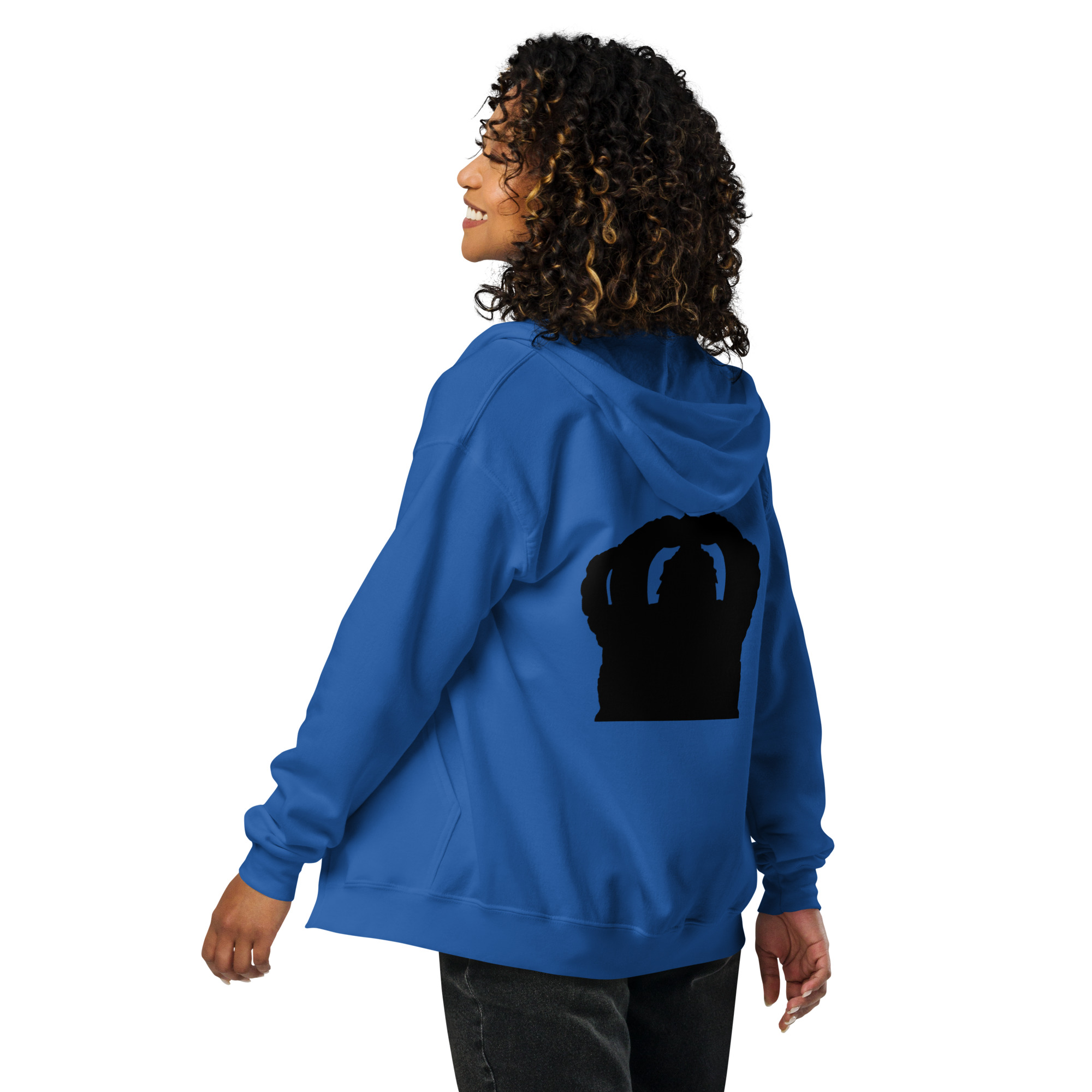 Rose Lion Women's Heavy Blend Zip Hoodie - Streetwear, Oversized Fit, Aesthetic