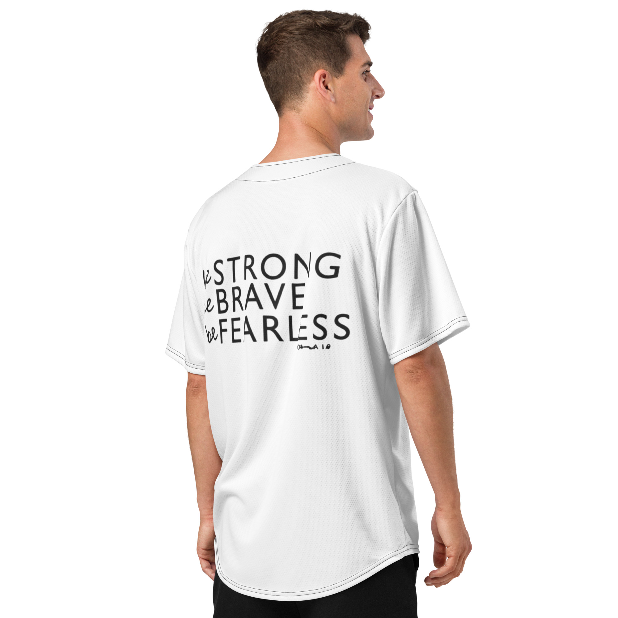 Rose Lion Designer athletic Wear Scripture-Recycled baseball jersey