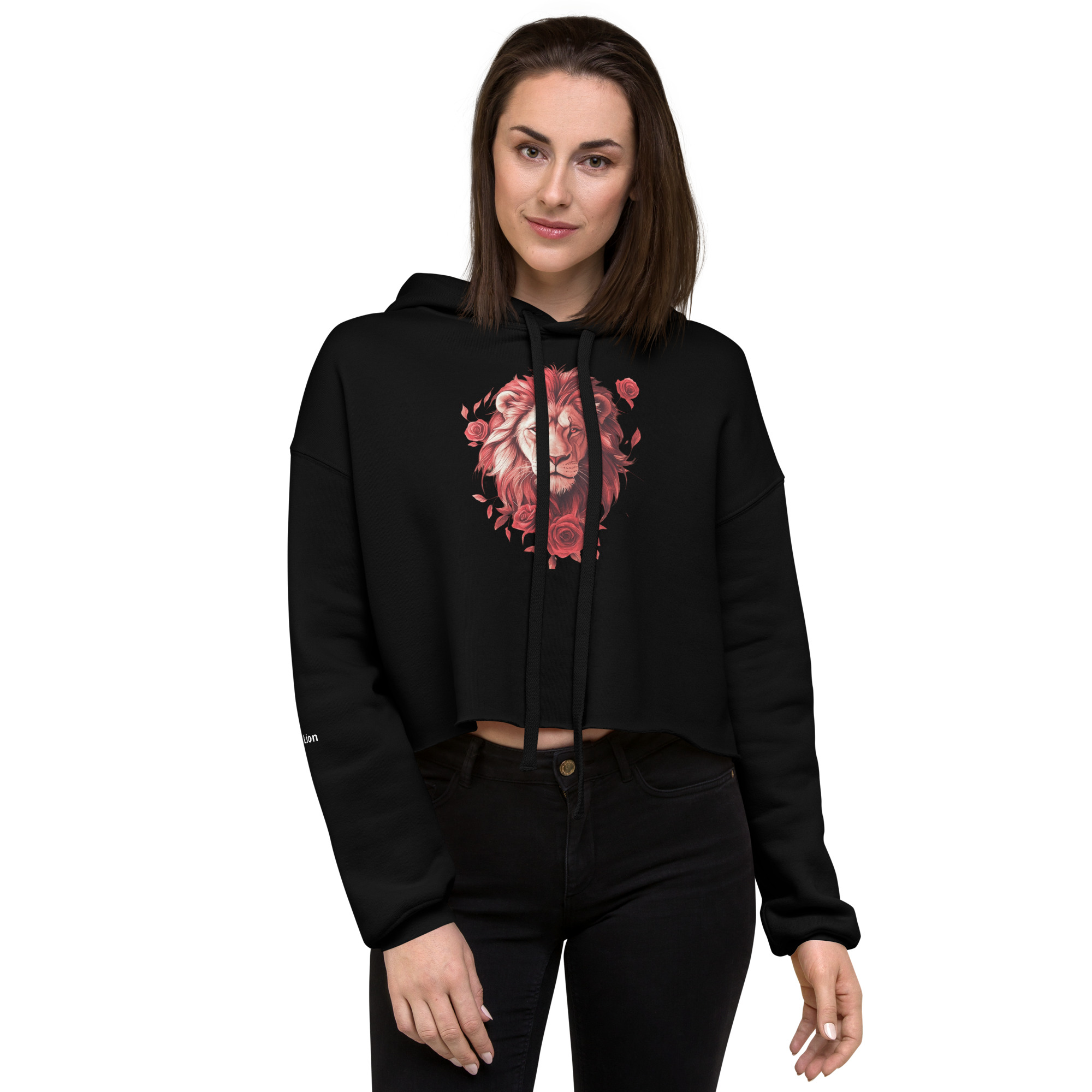 Rosey Lion Luxury Streetwear Crop Hoodie – Ethically Made