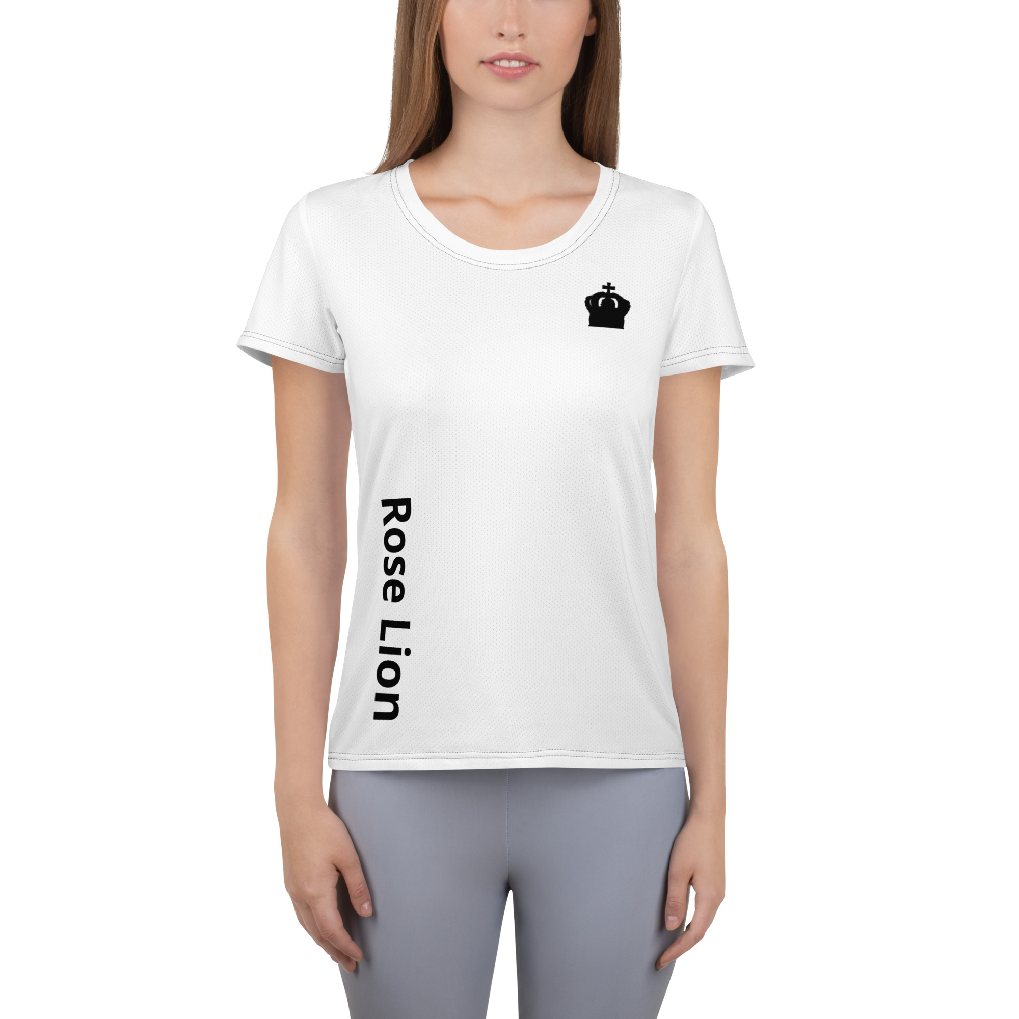 Our Brand All-Over Print Women's Athletic T-Shirt – Stylish, Breathable, and Comfy Tee