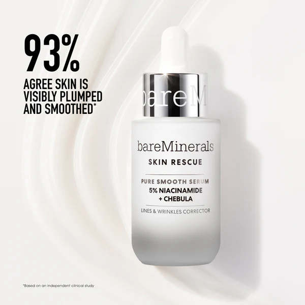 BAREMINERALS Skin Rescue Pure Smooth Serum 5% NIACINAMIDE and CHEBULA