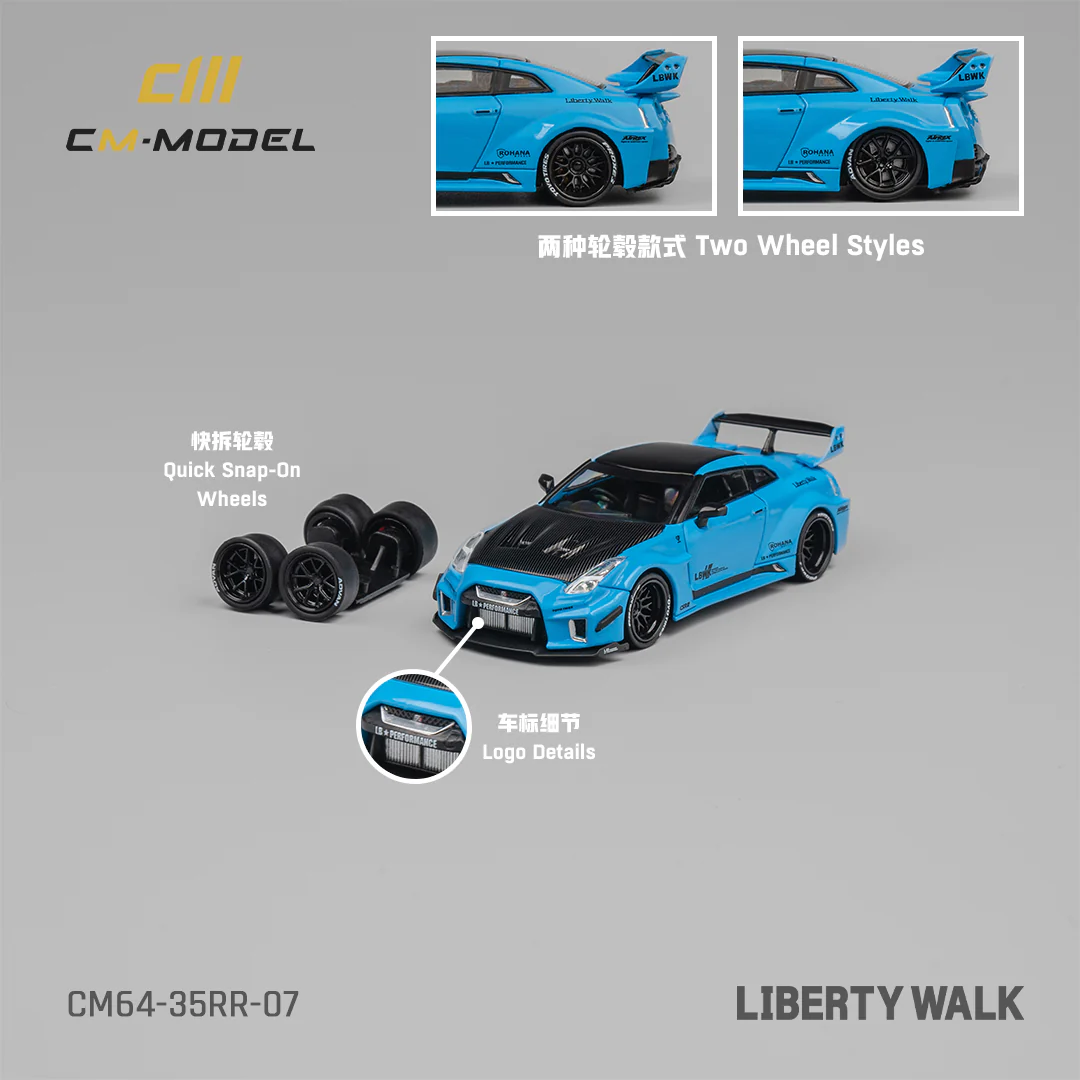 CM Nissan LBWK GT-R R35 Blue