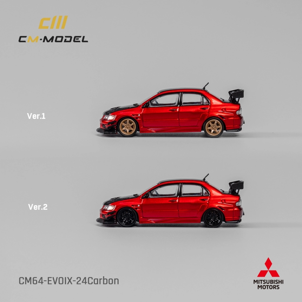 CM Mitsubishi Lancer Evo IX Red Metallic Black Carbon