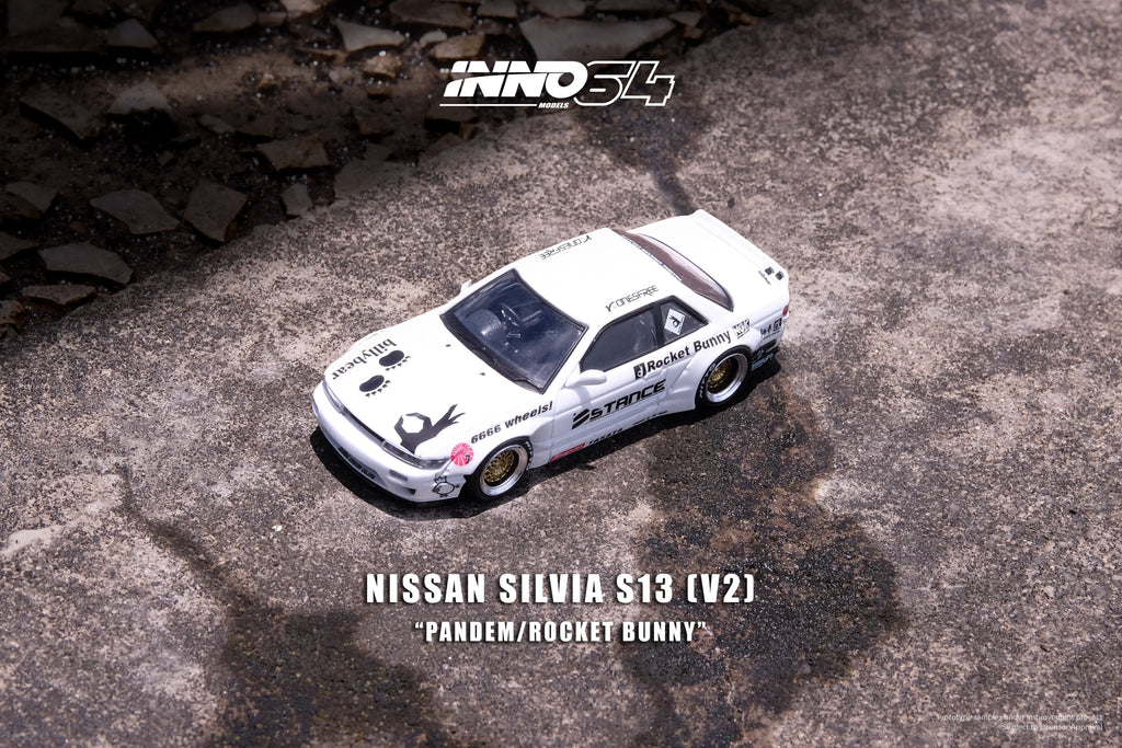 INNO64 NISSAN SILVIA S13 (V2) PANDEM / ROCKET BUNNY White