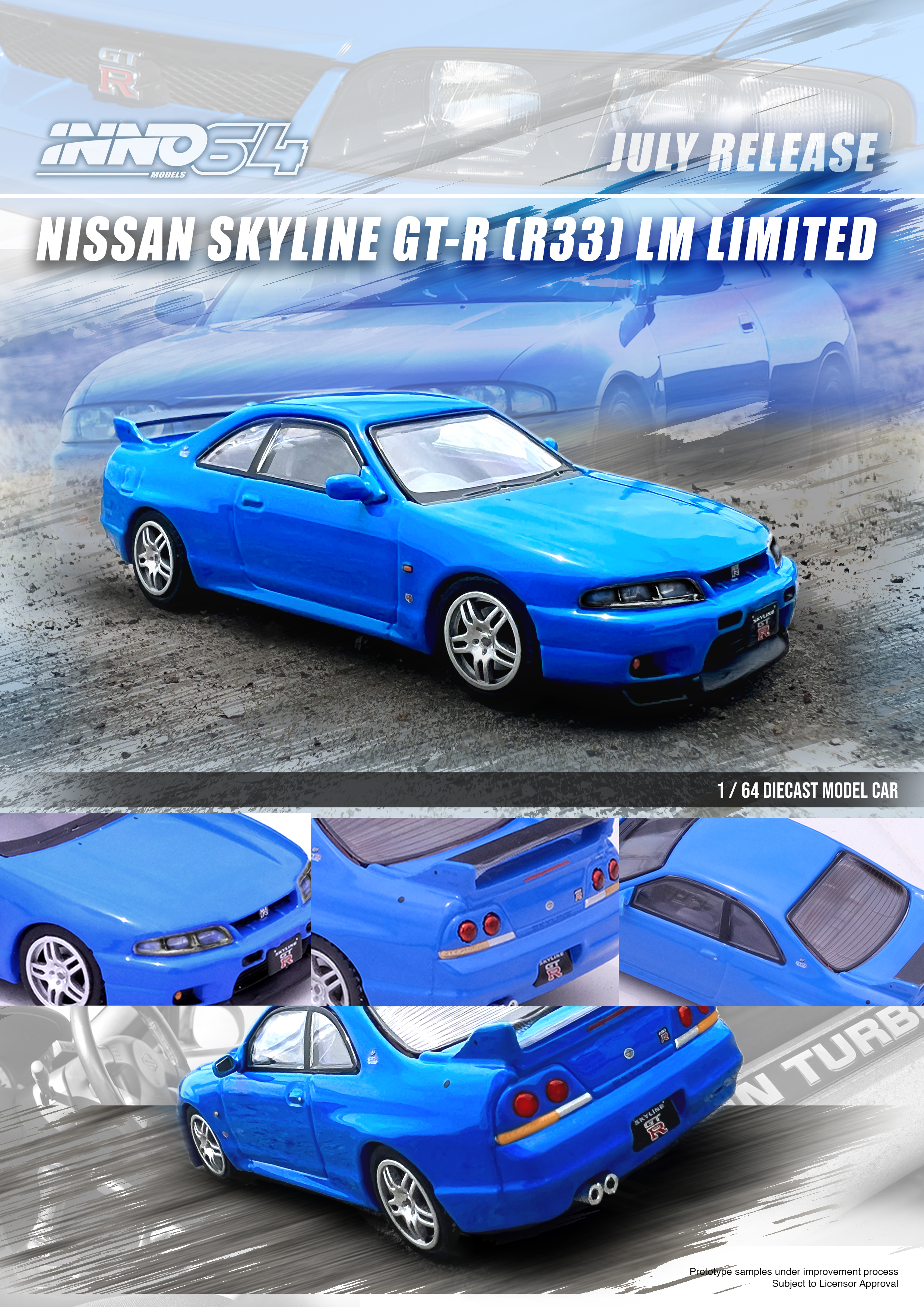 INNO64 NISSAN SKYLINE GT-R (R33) LM LIMITED