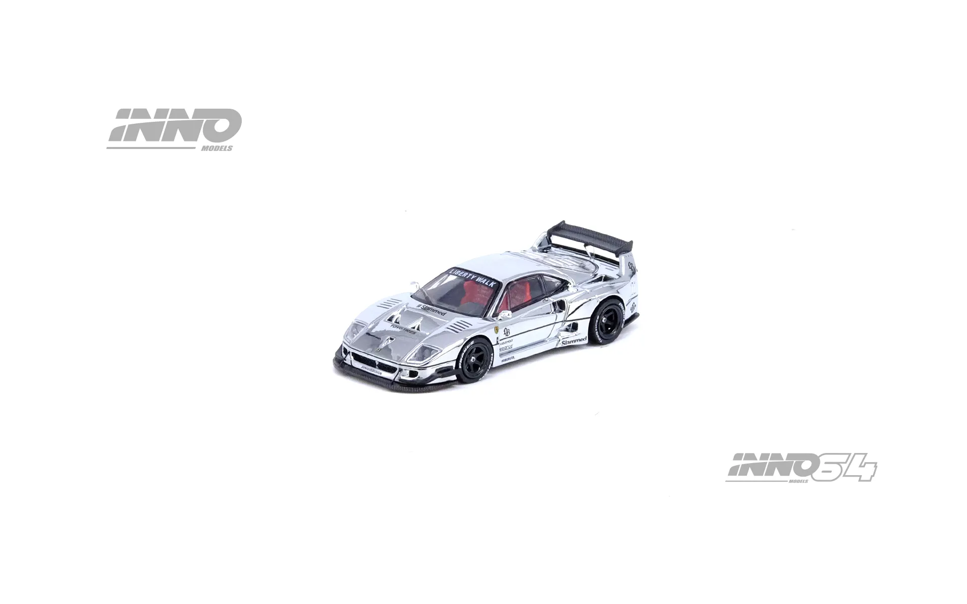INNO64 LBWK Ferrari F40 Silver Chrome (Beijing Special)