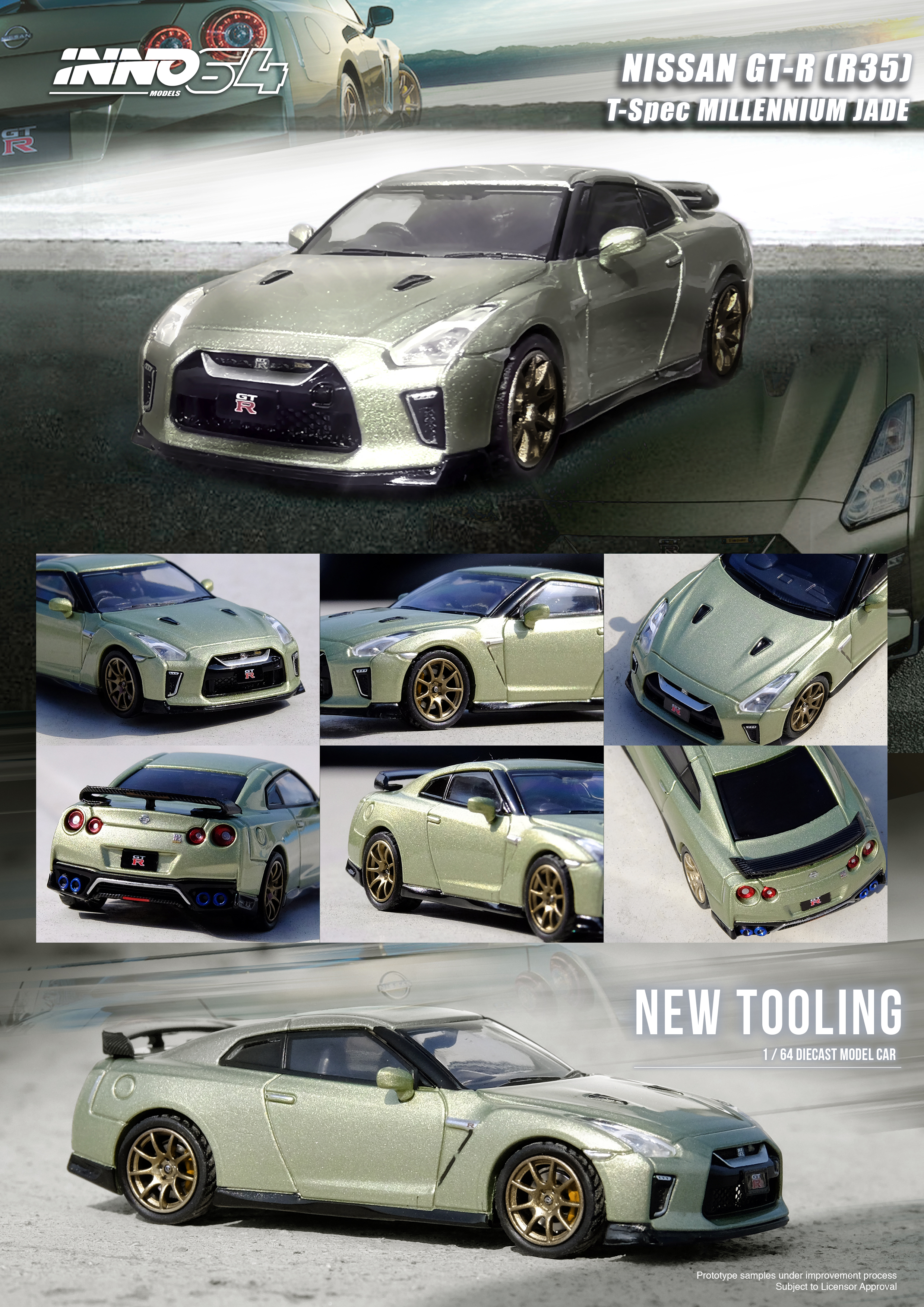 INNO64 NISSAN GT-R (R35) Millennium Jade
