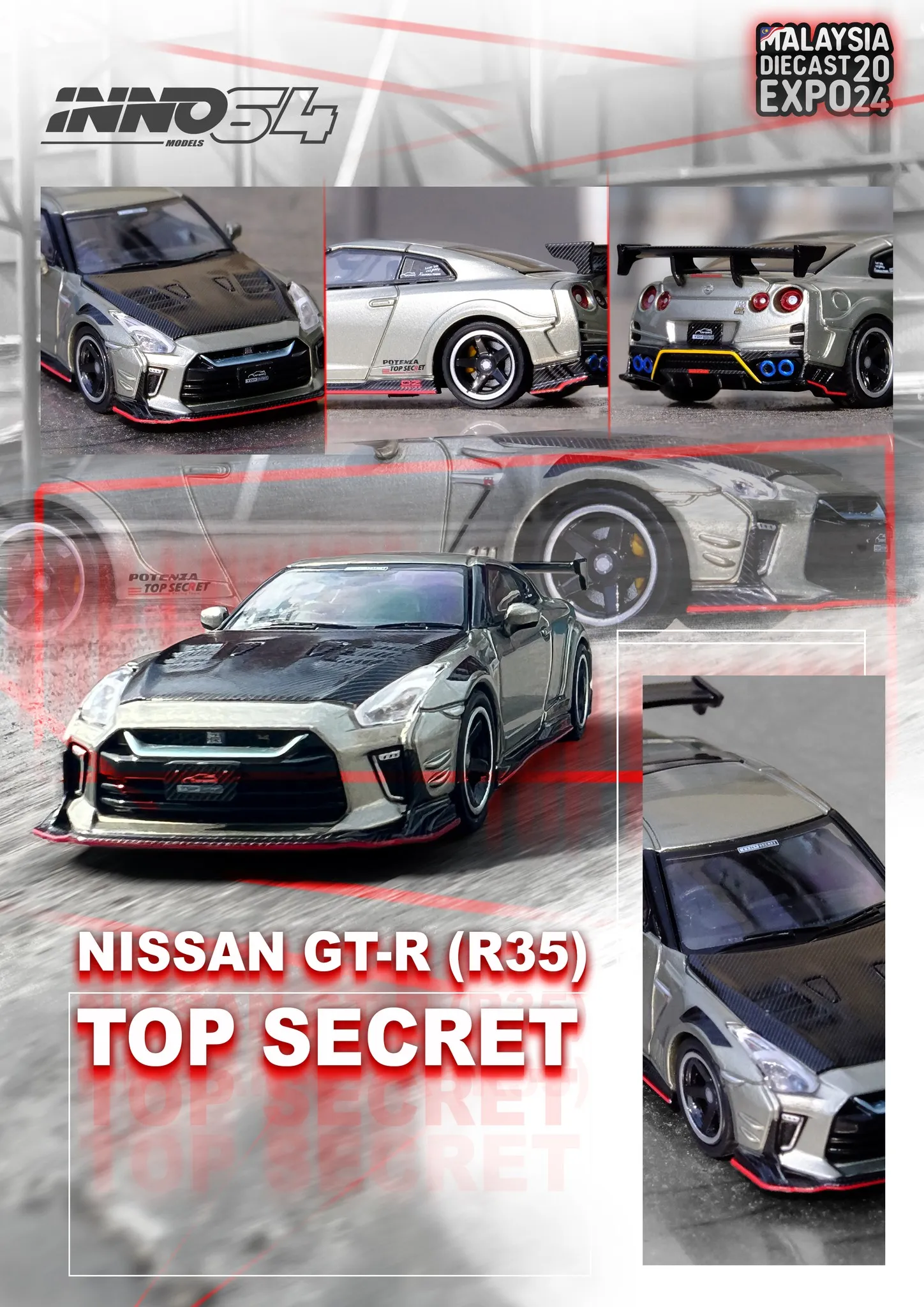 INNO64 Nissan GT-R (R35) NISMO Special Edition Metallic Malaysia Expo 2024