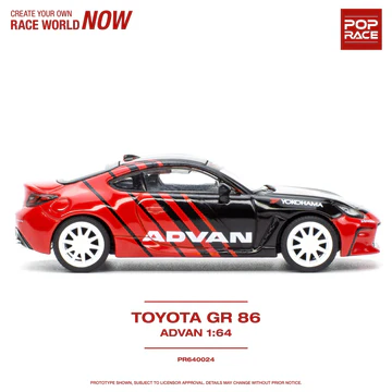 POP RACE Toyota GR86 Advan Livery