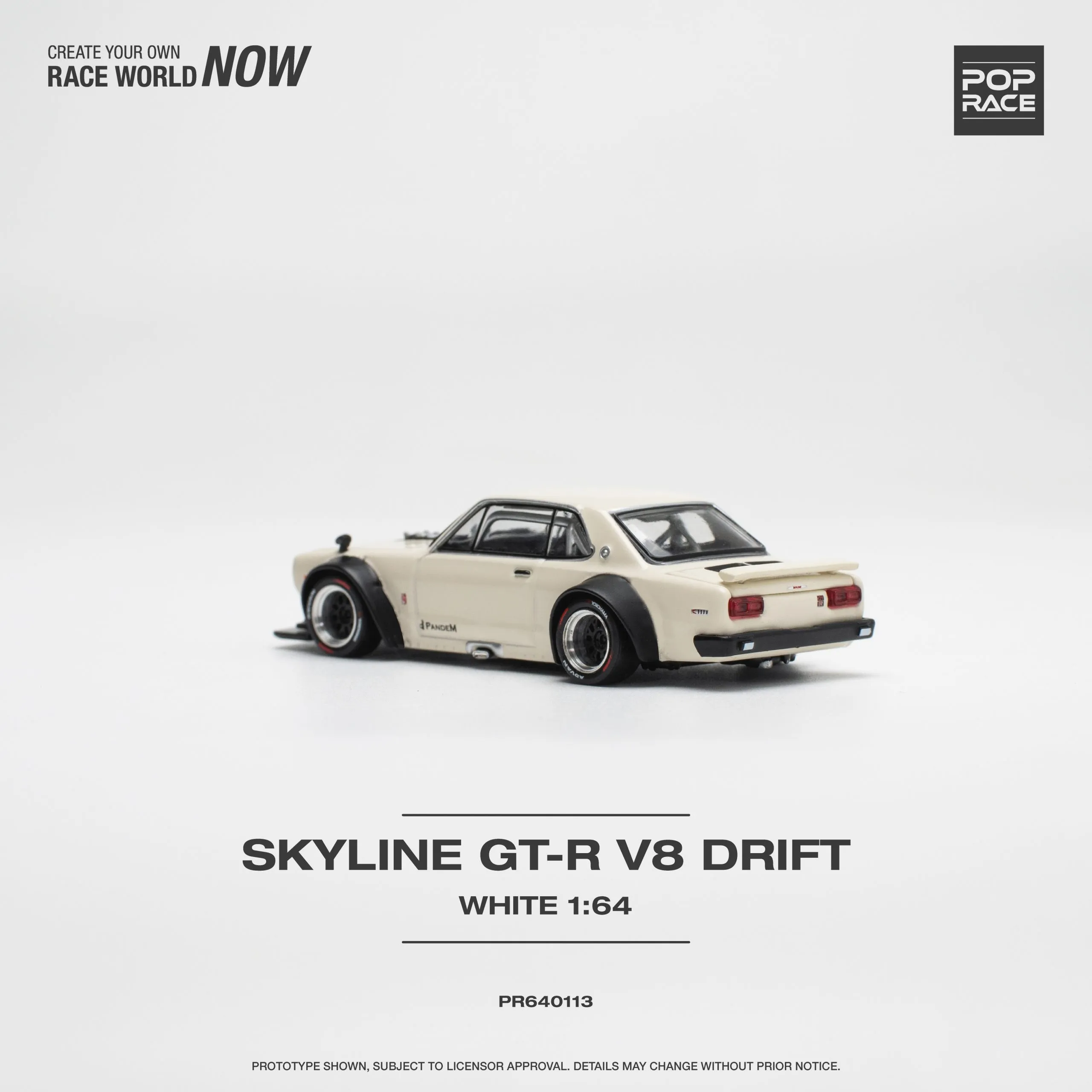 POP RACE Nissan Skyline GT-R V8 Drift ( Hakosuka ) White