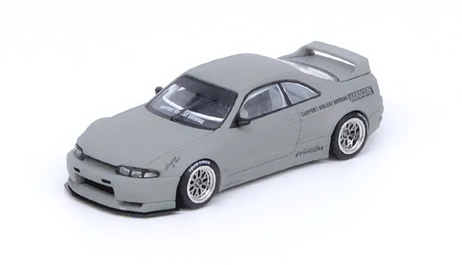 INNO64 NISSAN SKYLINE GT-R (R33) 'Pandem / Rocket Bunny' Cement Grey Matte