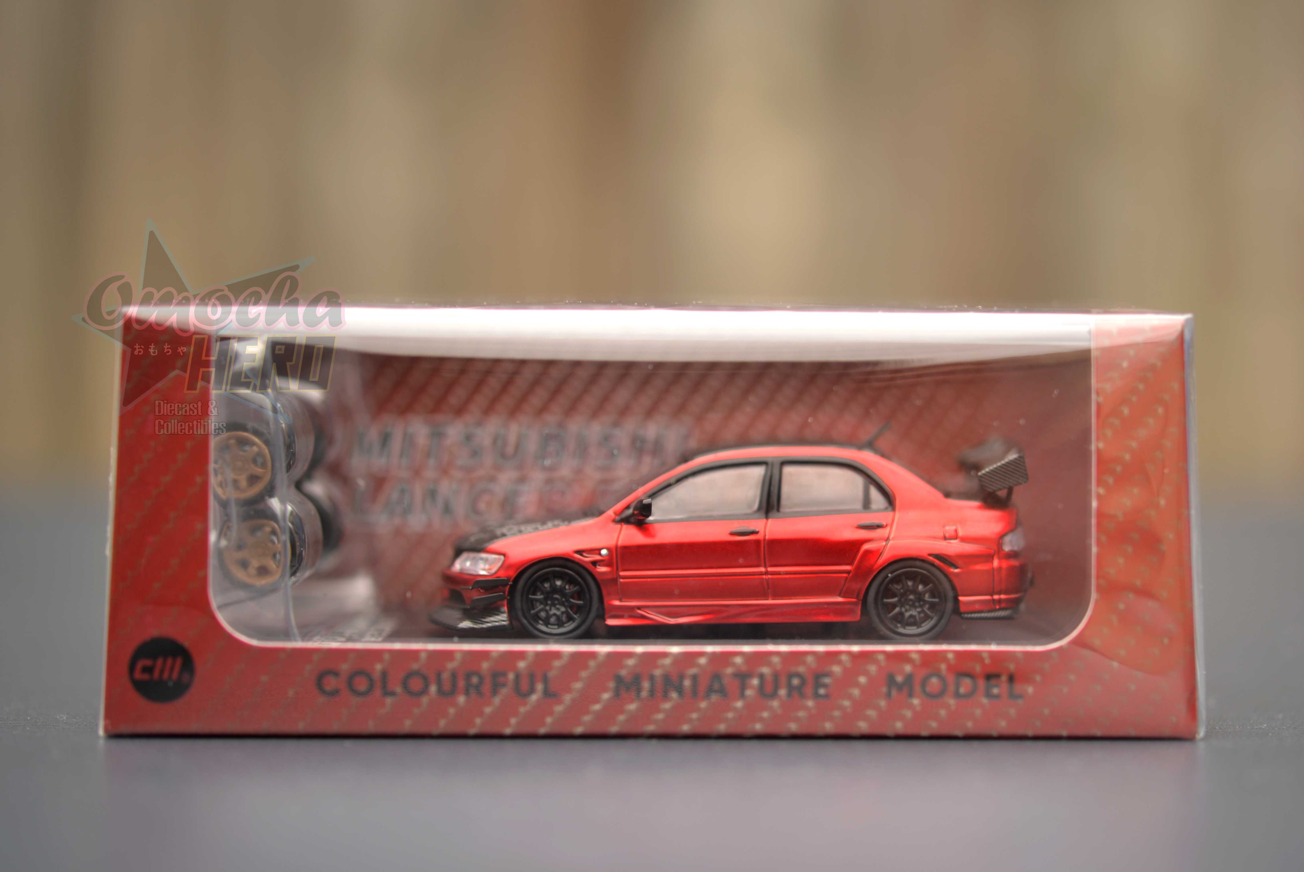 CM Mitsubishi Lancer Evo IX Red Metallic Black Carbon