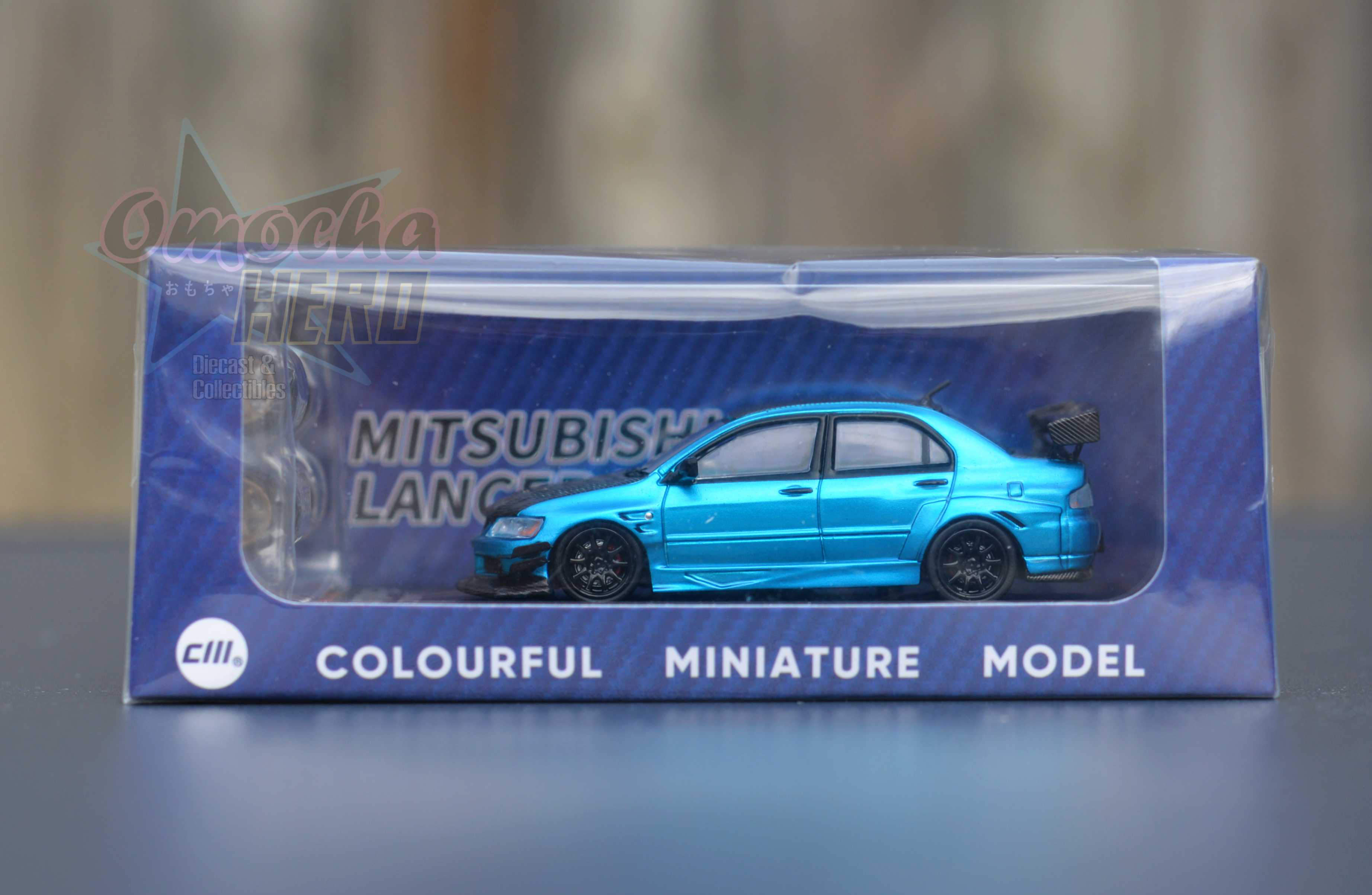 CM Mitsubishi Lancer Evo IX Blue Metallic Black Carbon