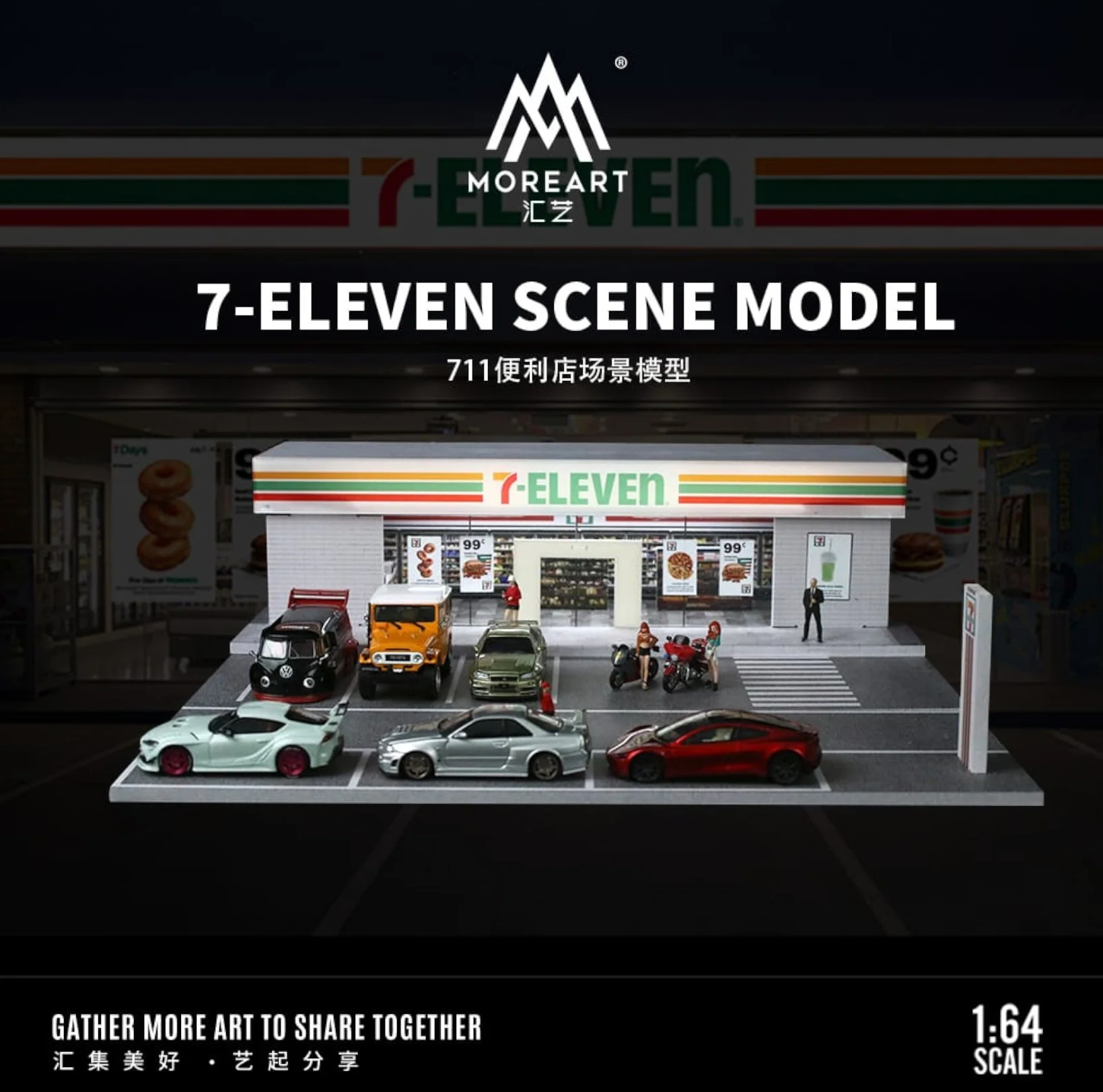 Moreart 1:64 7-Eleven model Diorama
