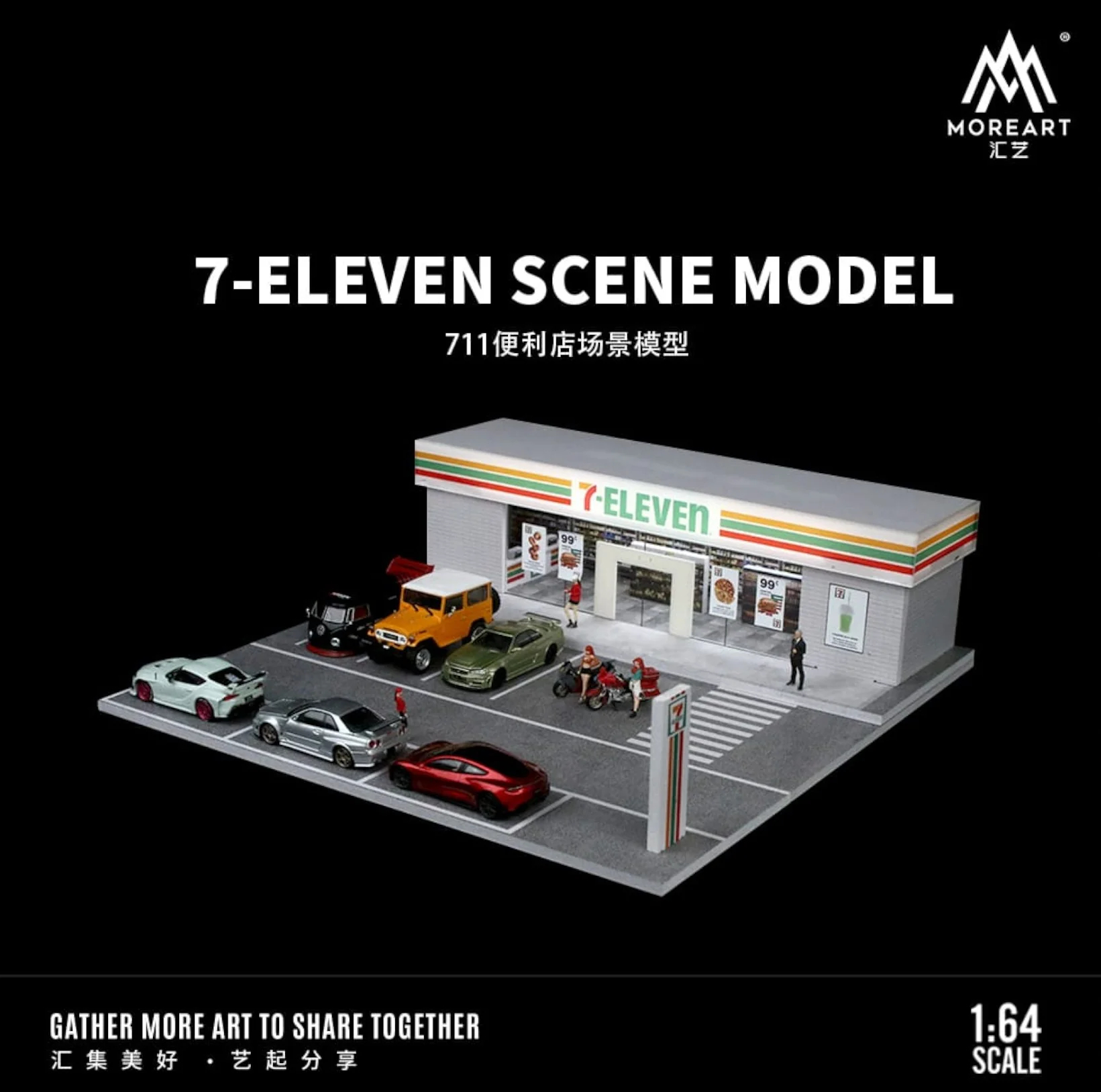 Moreart 1:64 7-Eleven model Diorama
