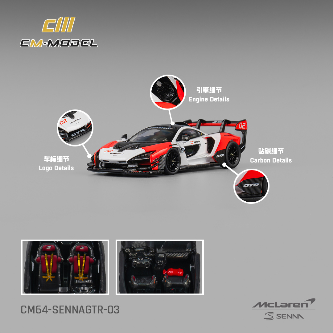 CM Mclaren Senna GTR White & Red