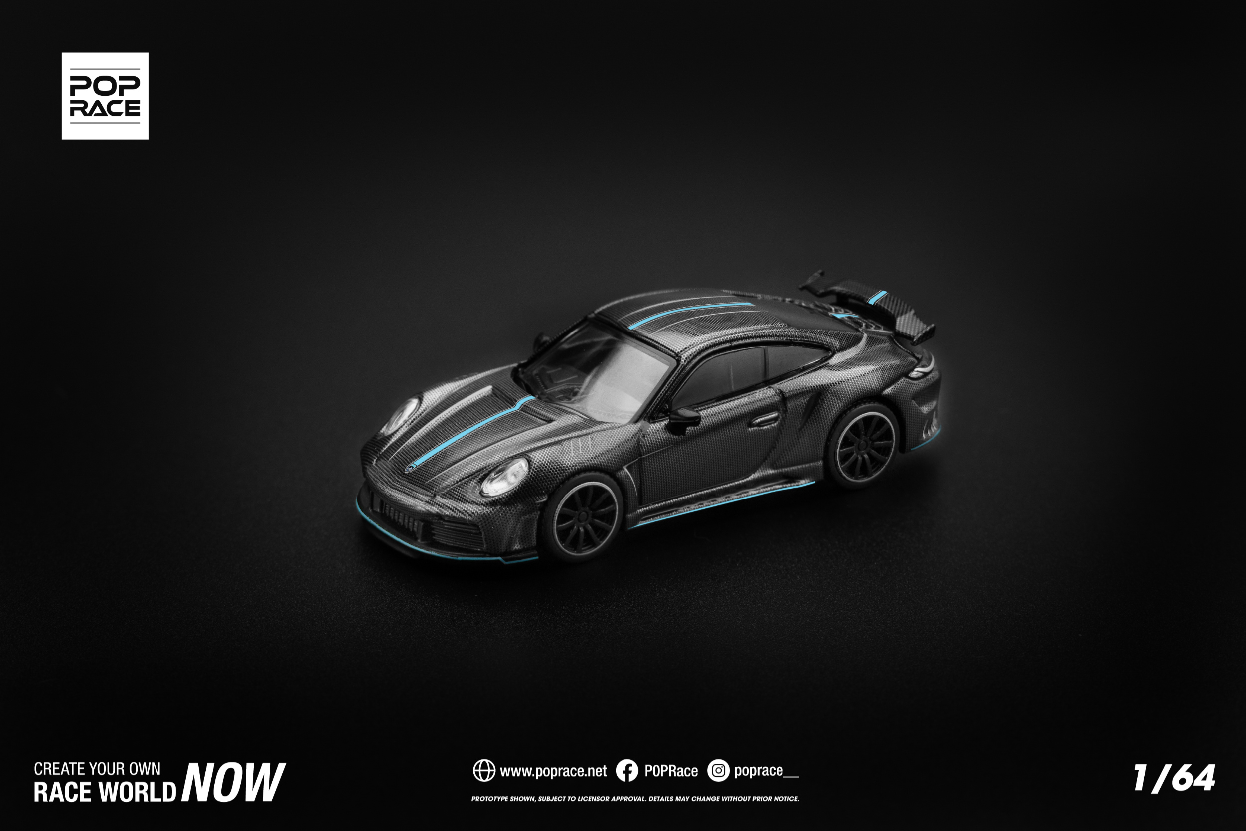 Pop Race 992 STINGER GTR CARBON EDITION (BLUE LINE)