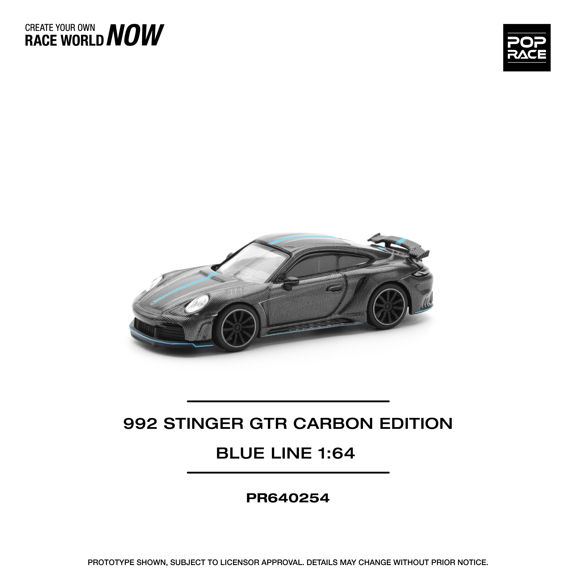 Pop Race 992 STINGER GTR CARBON EDITION (BLUE LINE)