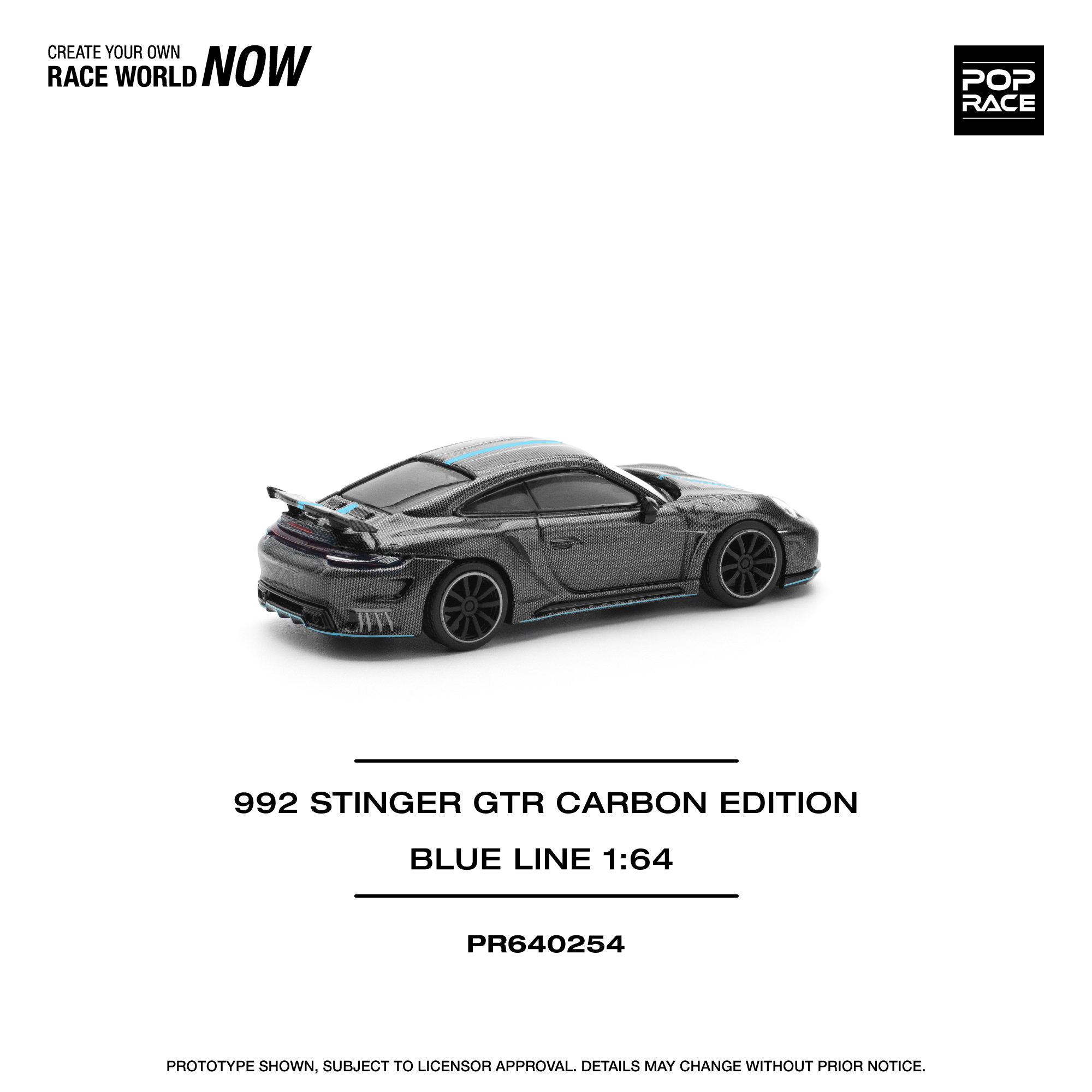 Pop Race 992 STINGER GTR CARBON EDITION (BLUE LINE)