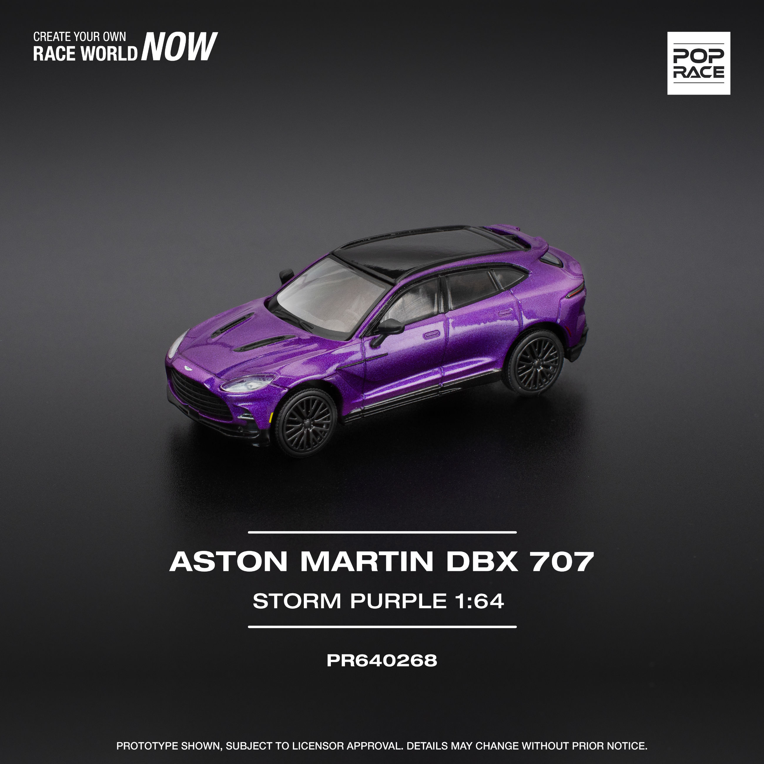 Pop Race ASTON MARTIN DBX 707 - STORM PURPLE
