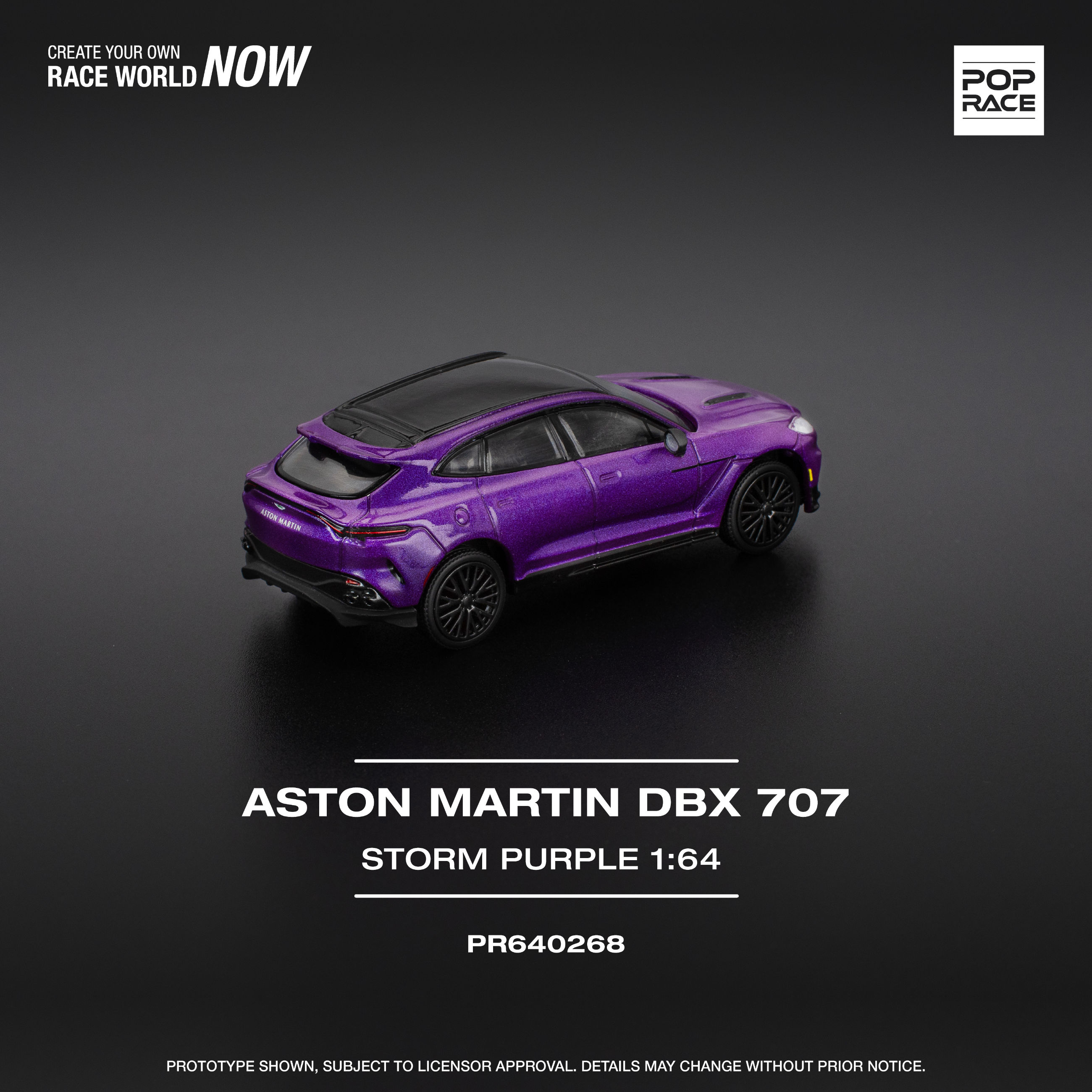 Pop Race ASTON MARTIN DBX 707 - STORM PURPLE