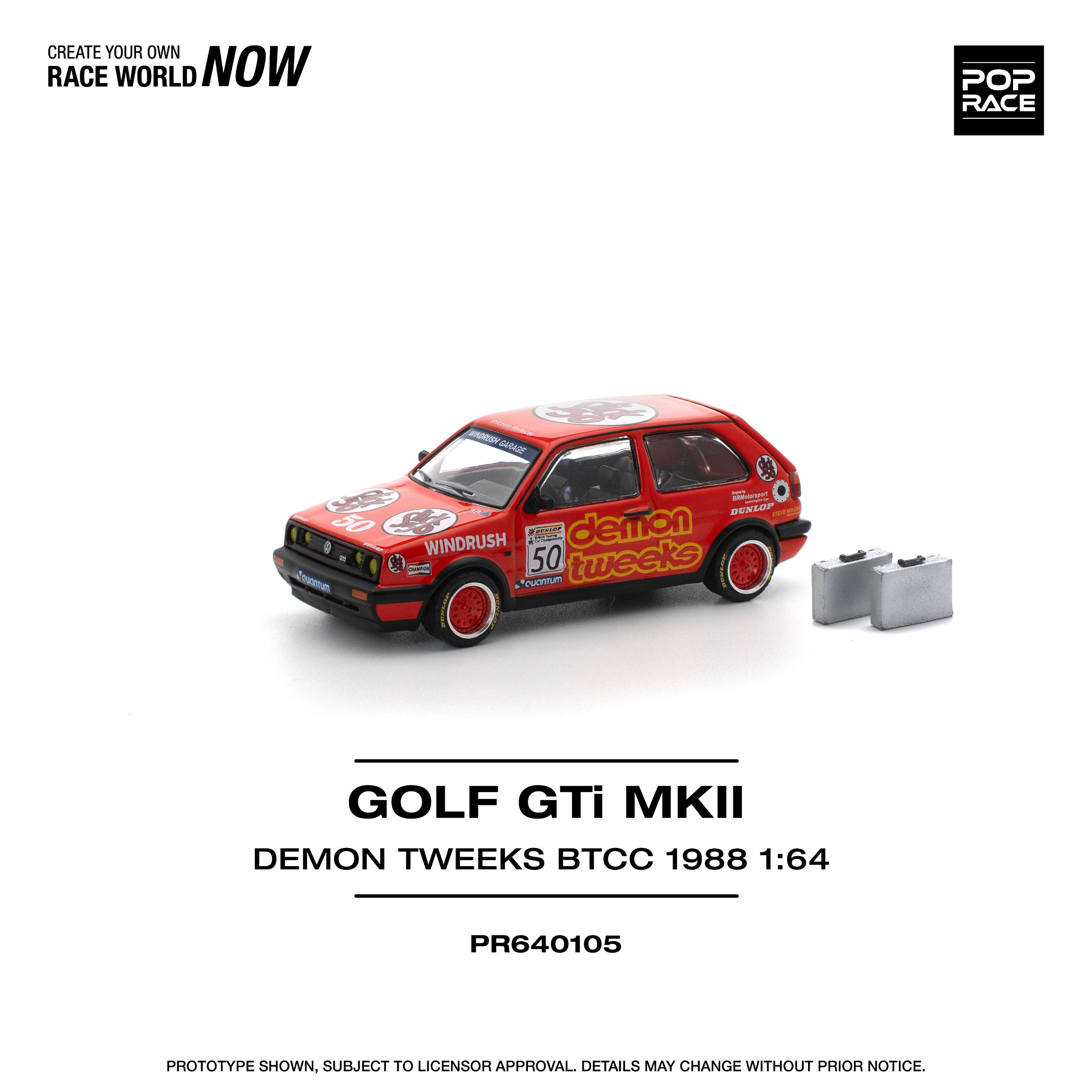 Pop Race GOLF GTI MkII - TEAM DEMON TWEEKS BTCC 1988