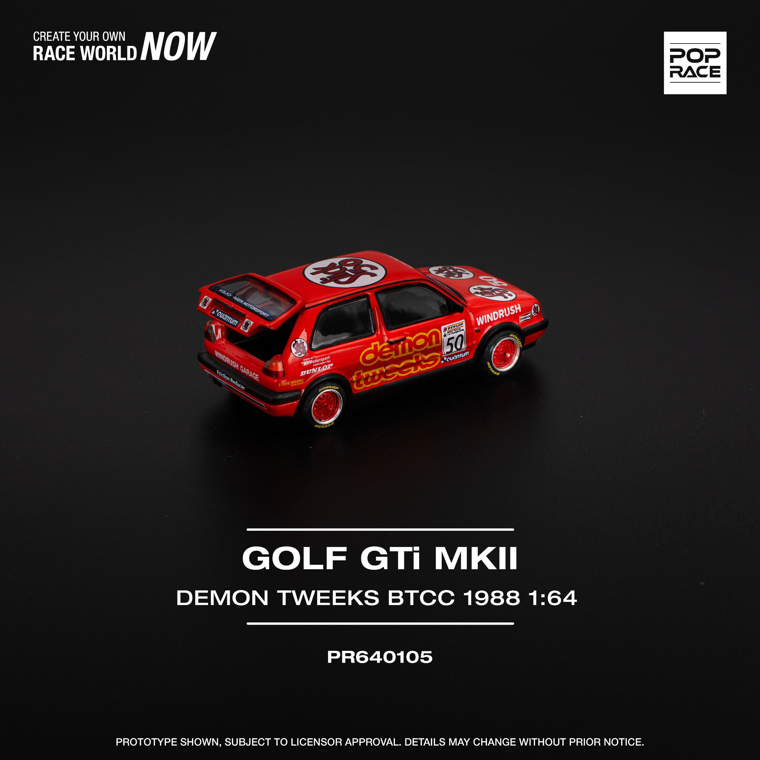 Pop Race GOLF GTI MkII - TEAM DEMON TWEEKS BTCC 1988