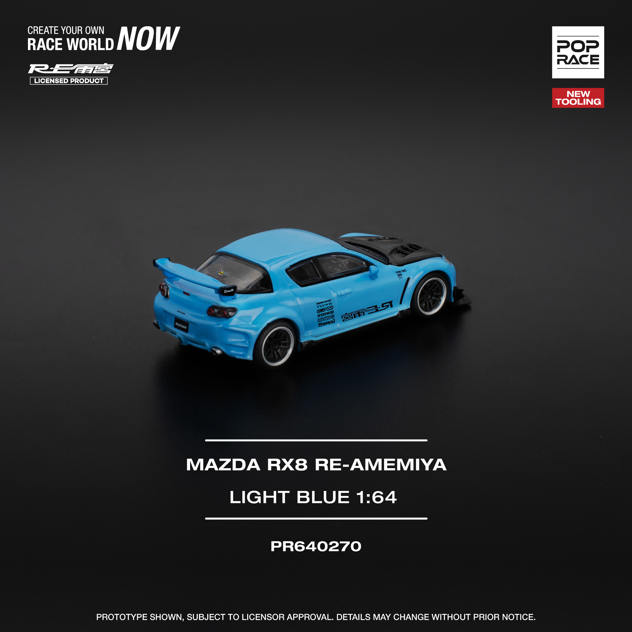 Pop Race  MAZDA RX-8 RE-AMEMIYA - LIGHT BLUE
