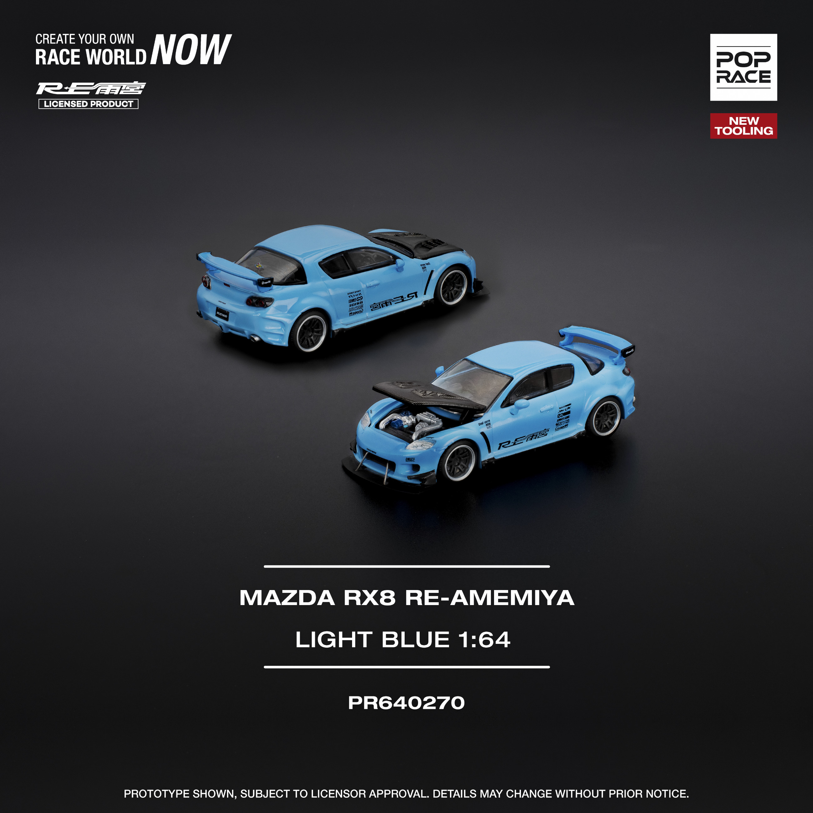 Pop Race  MAZDA RX-8 RE-AMEMIYA - LIGHT BLUE