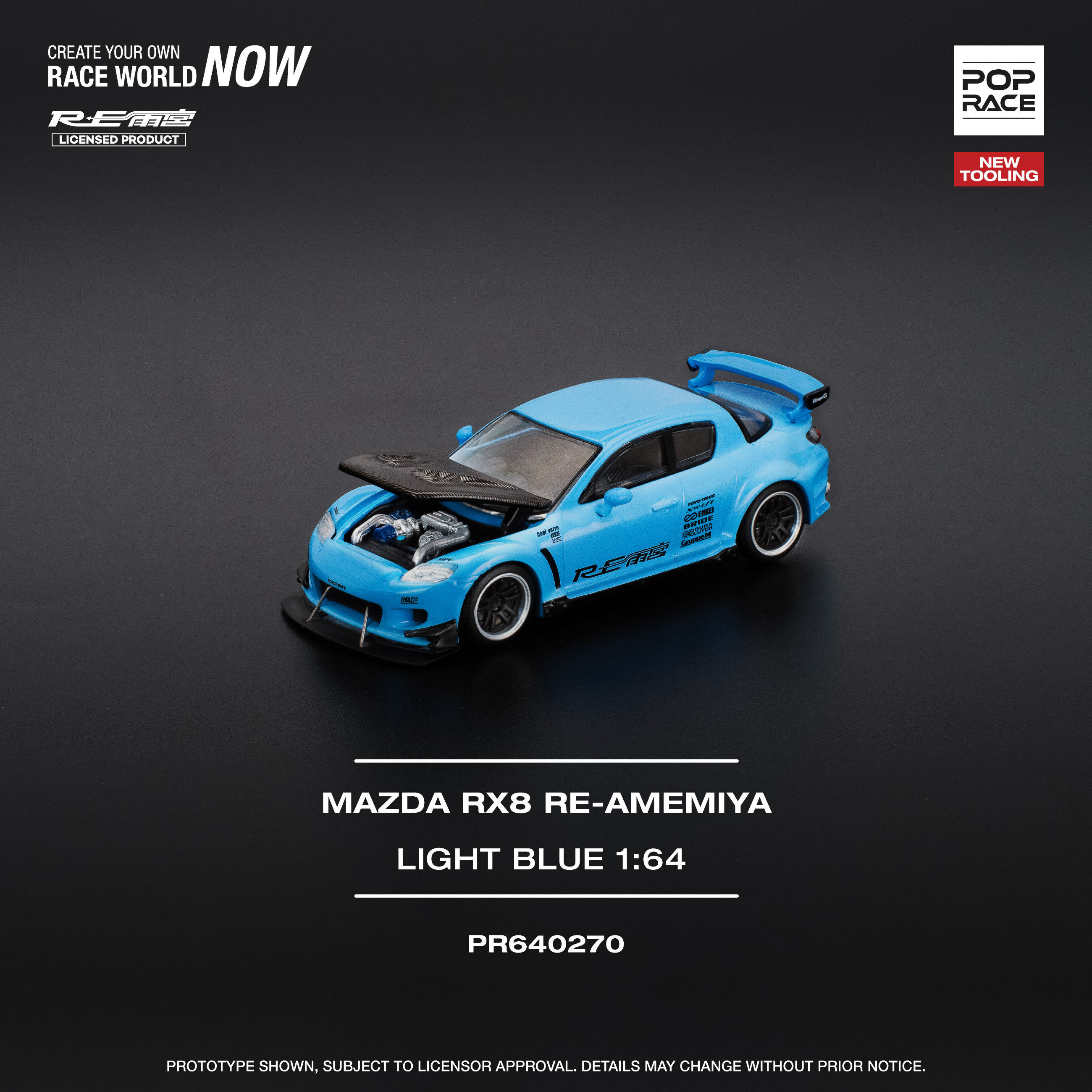 Pop Race  MAZDA RX-8 RE-AMEMIYA - LIGHT BLUE