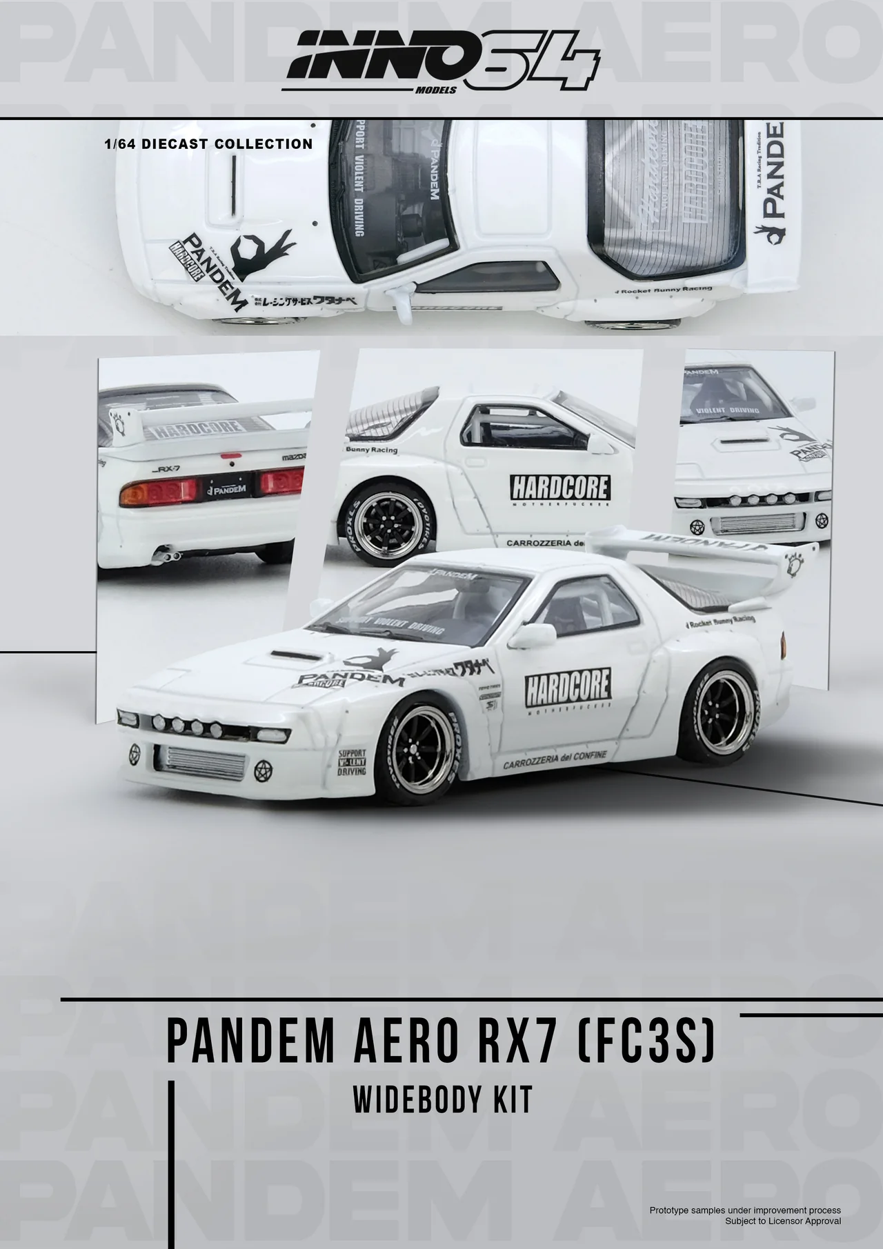INNO64 MAZDA RX7 (FC3S) "PANDEM AERO" Widebody Kit