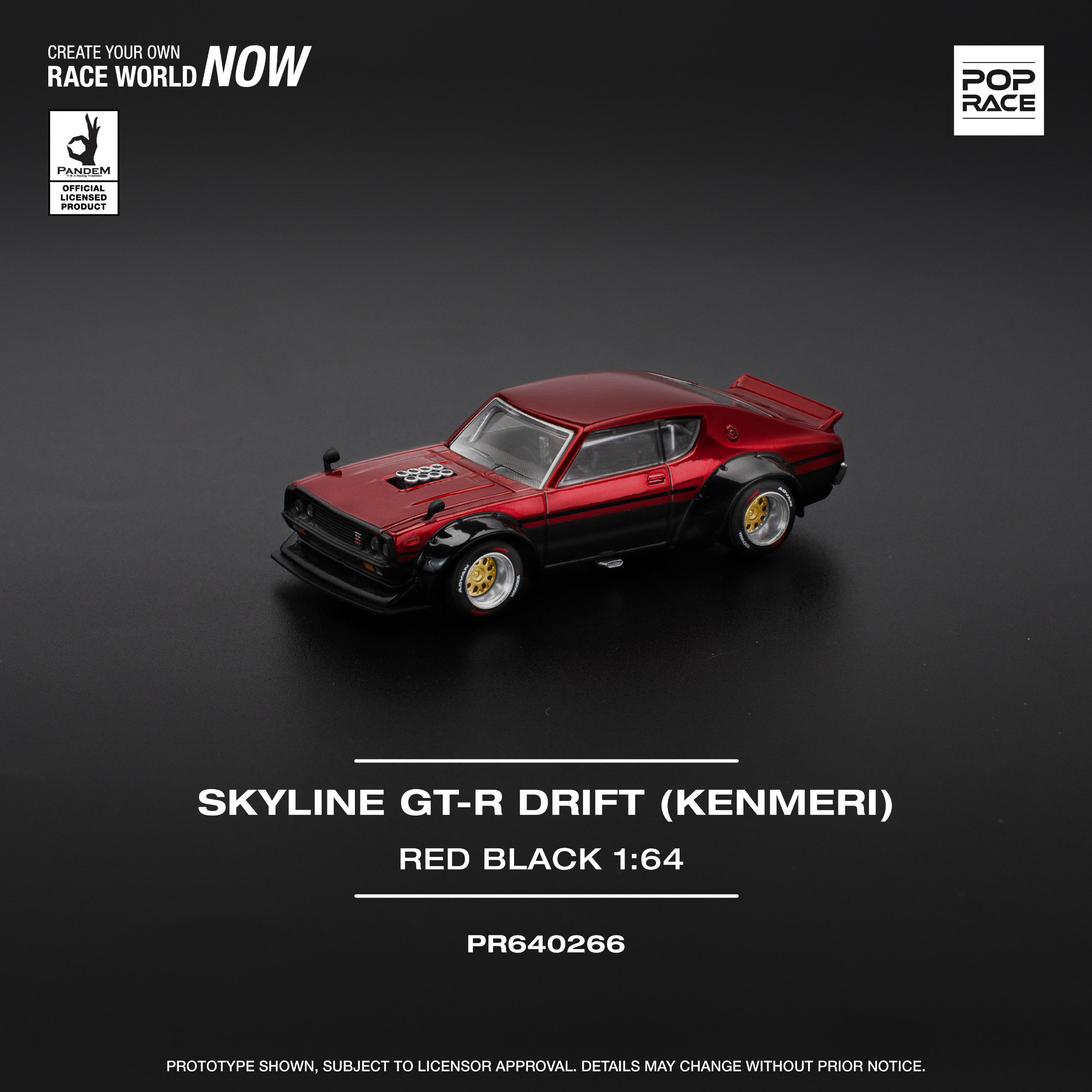 Pop Race KPGC110 KENMERI - RED/BLACK