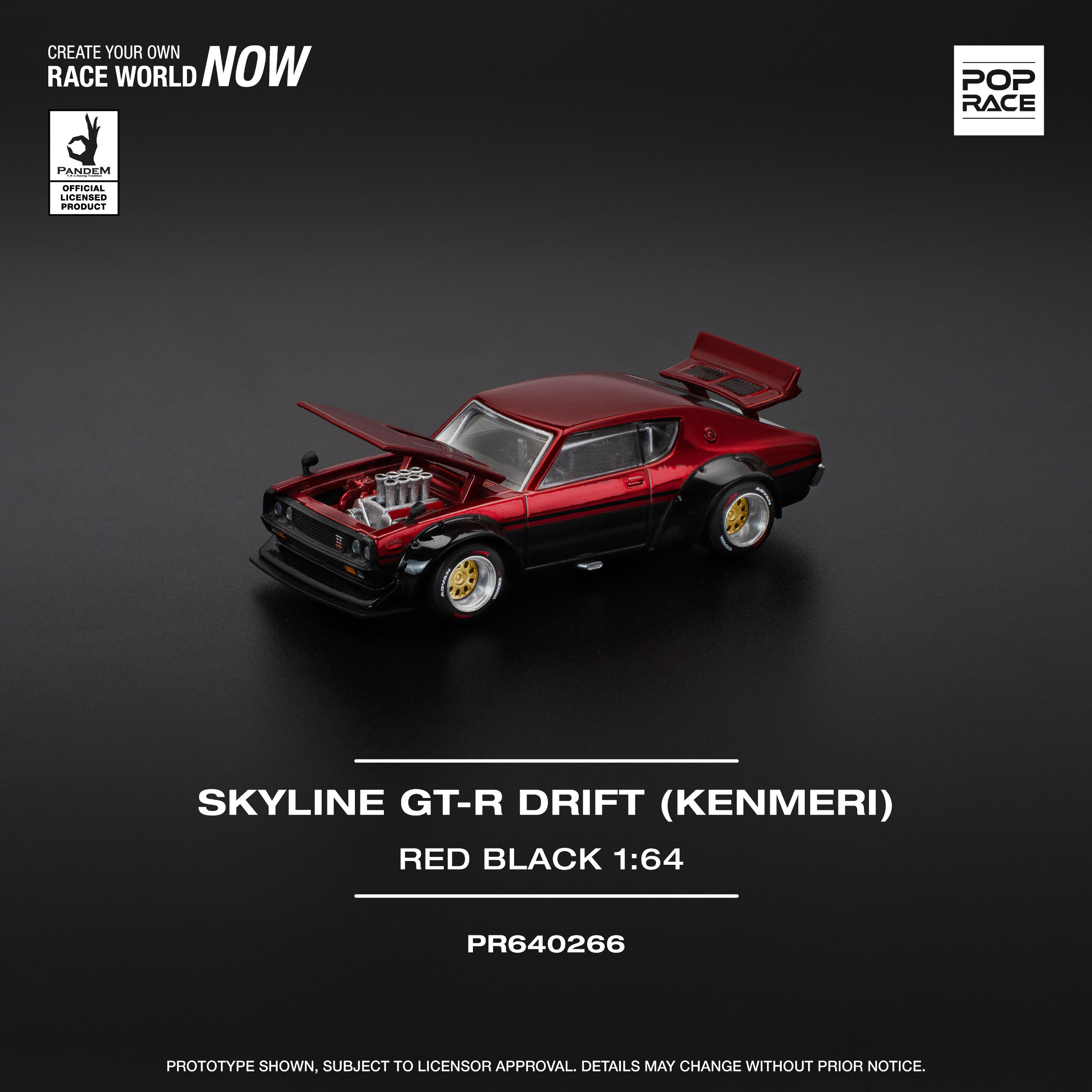 Pop Race KPGC110 KENMERI - RED/BLACK