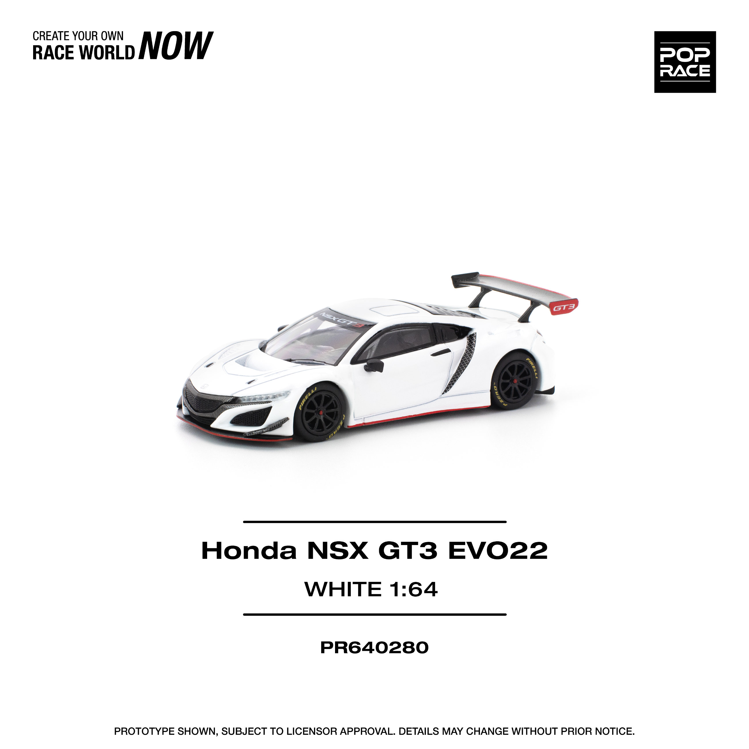 Pop Race HONDA NSX GT3 EVO22 - WHITE