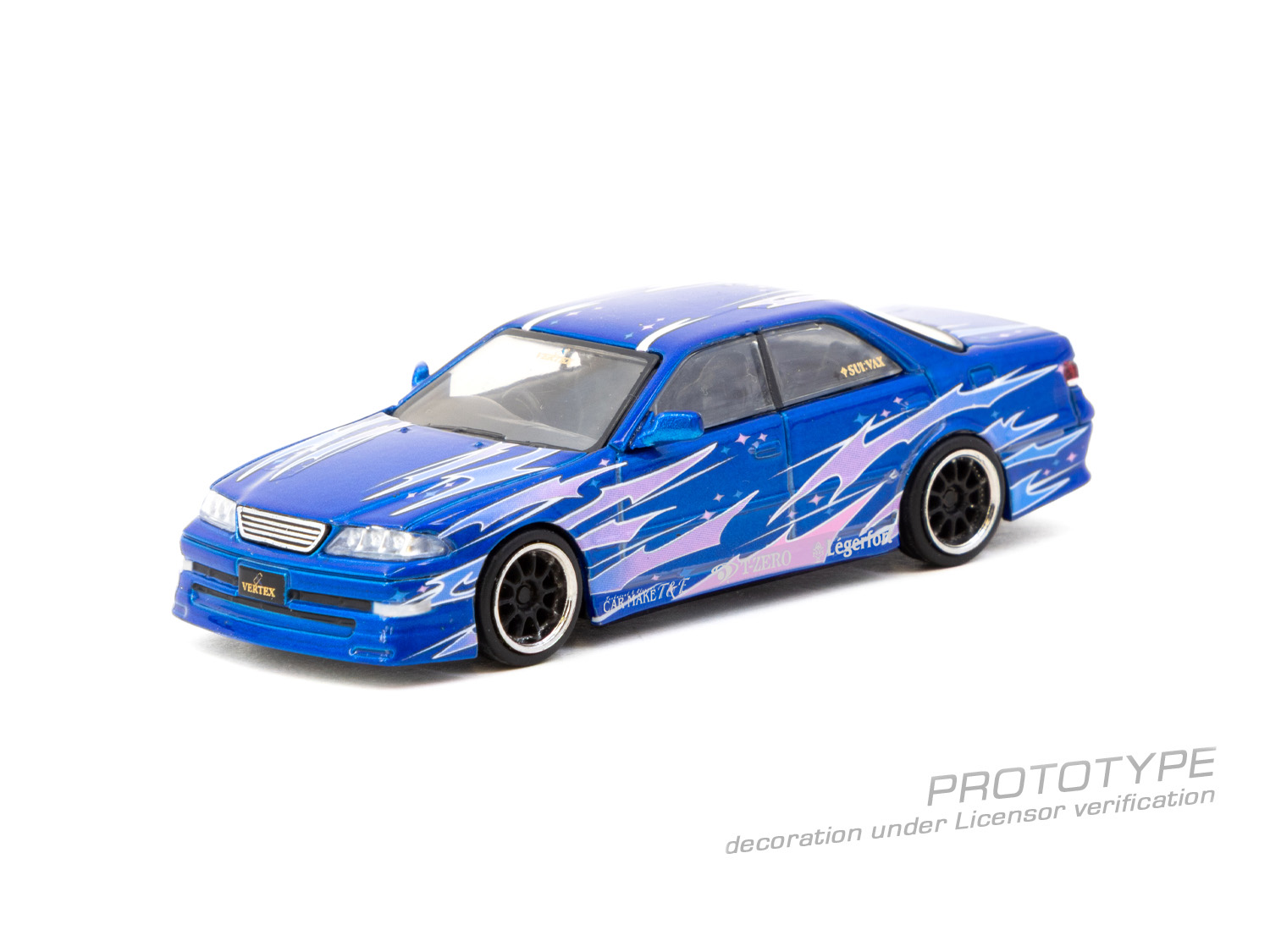Tarmac Works VERTEX Toyota Mark II JZX100 Blue Metallic