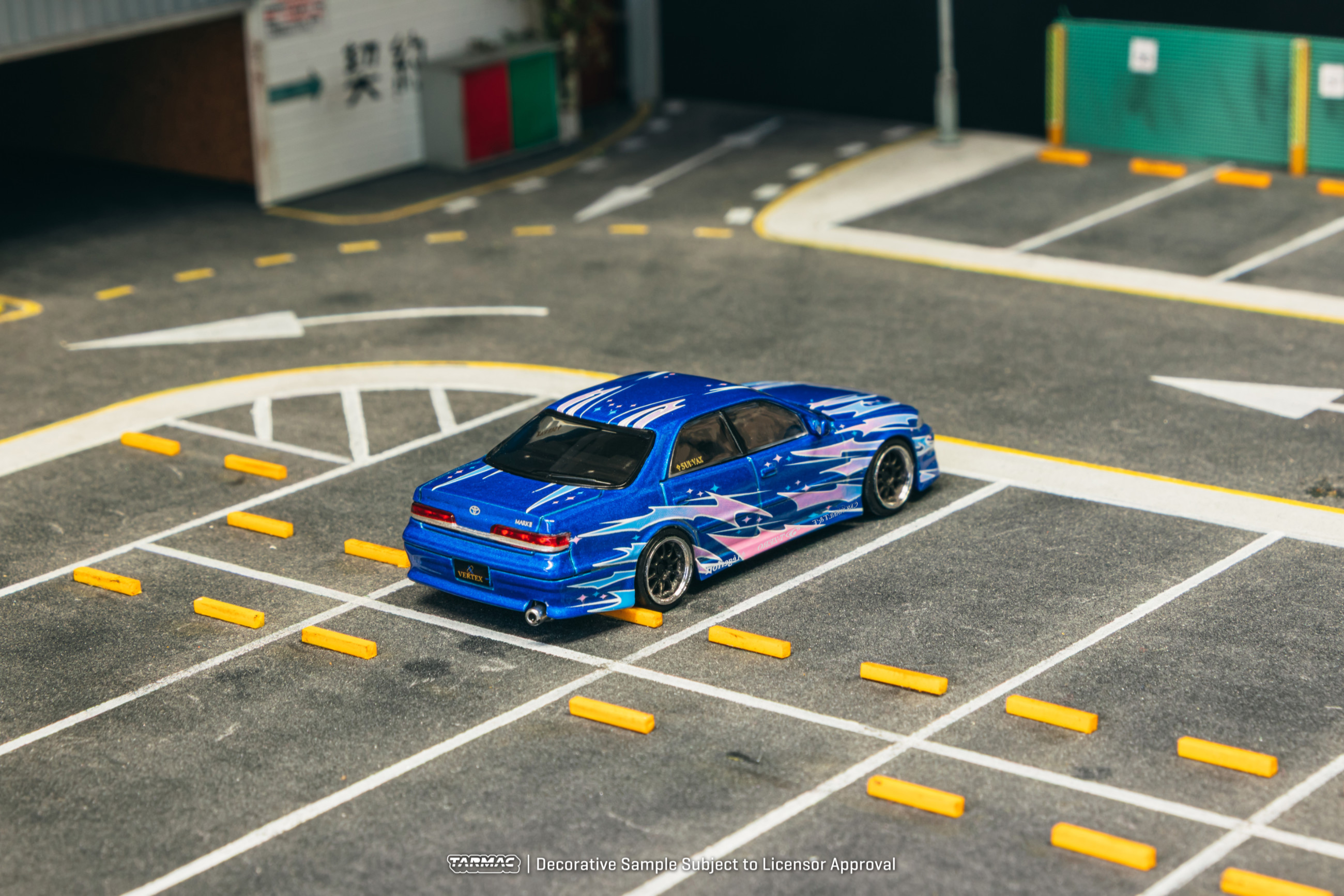 Tarmac Works VERTEX Toyota Mark II JZX100 Blue Metallic