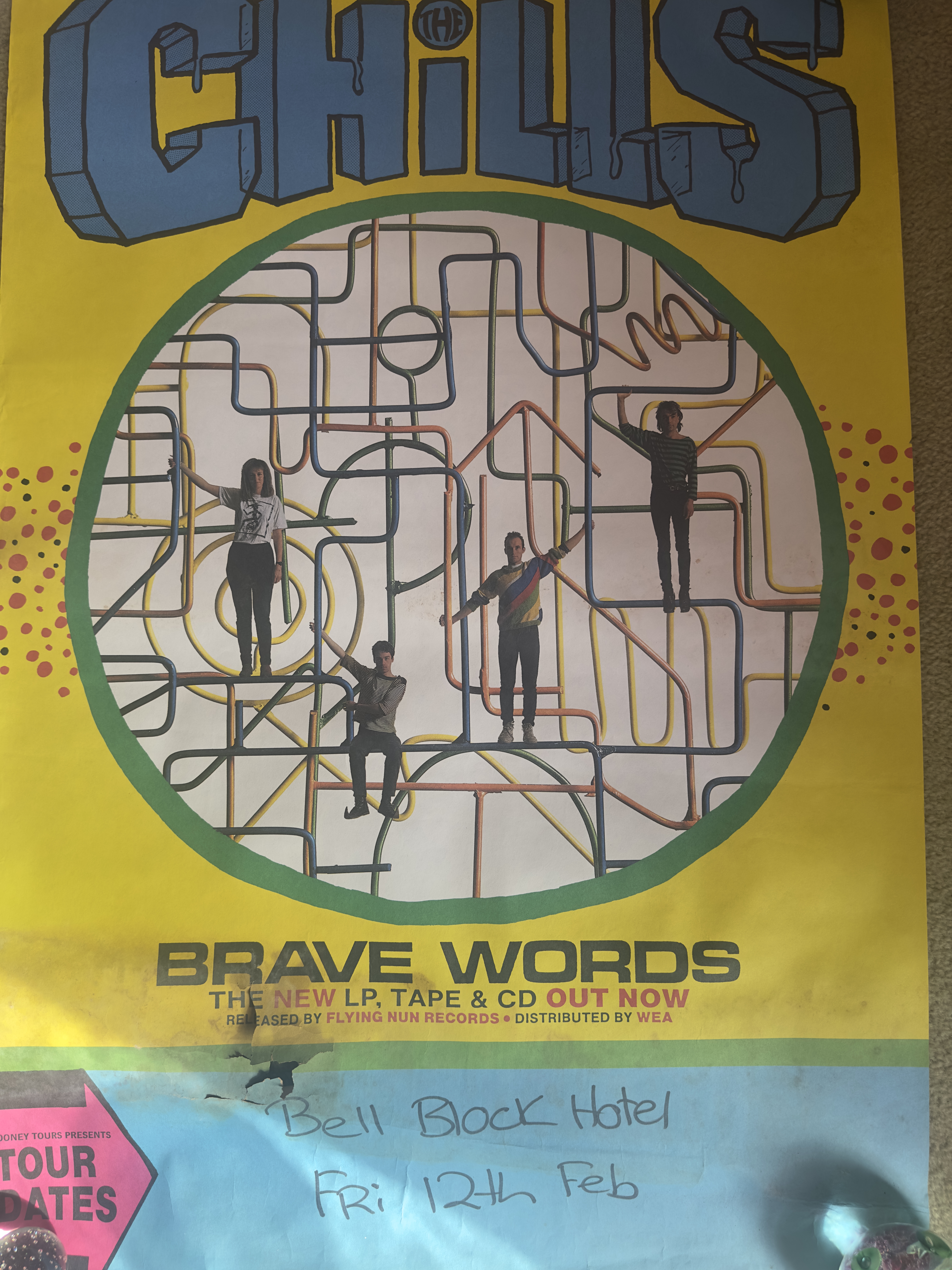 The Chills - Brave Words Poster 1987