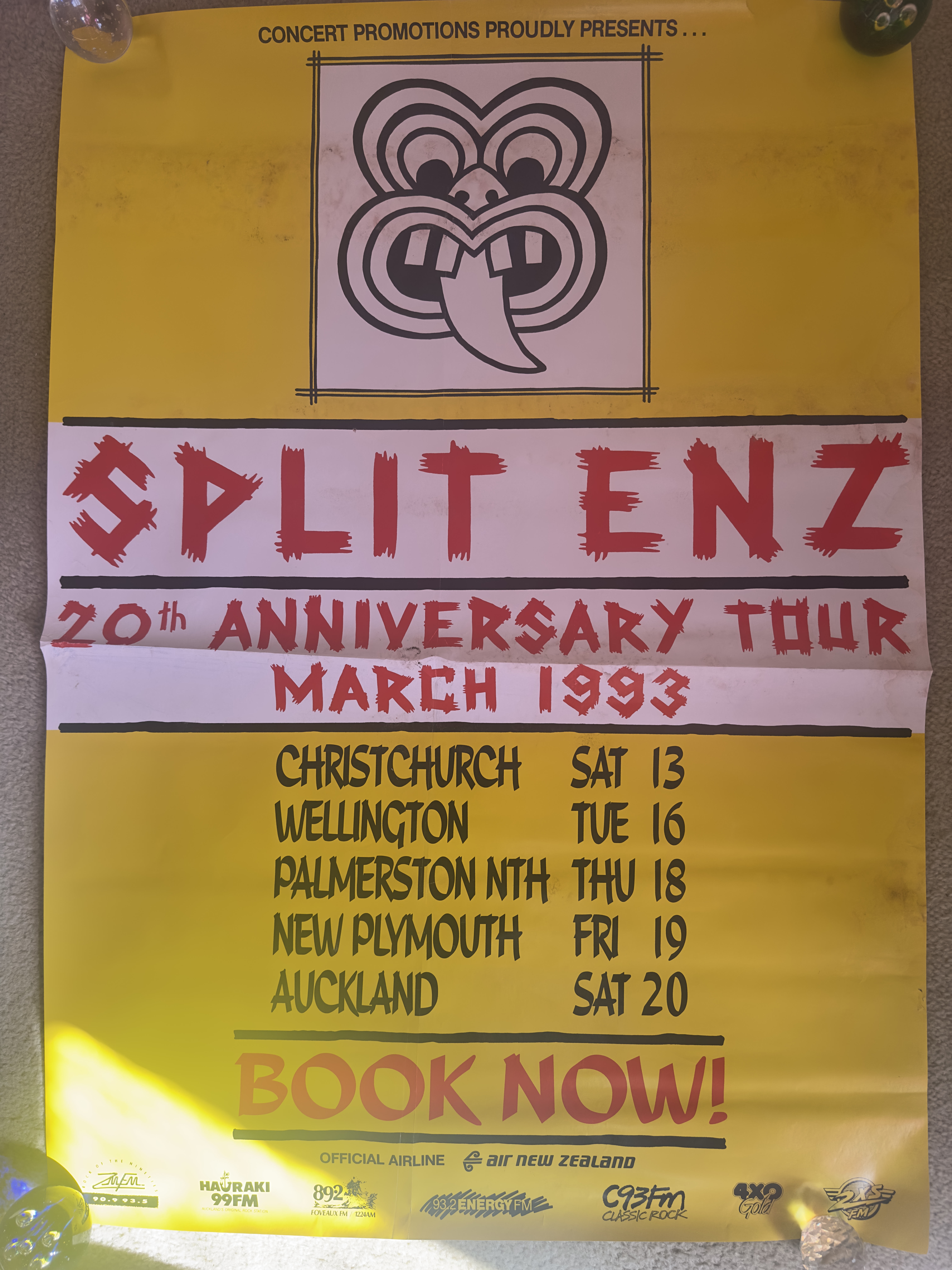 Split Enz 20th Anniversary Tour Poster